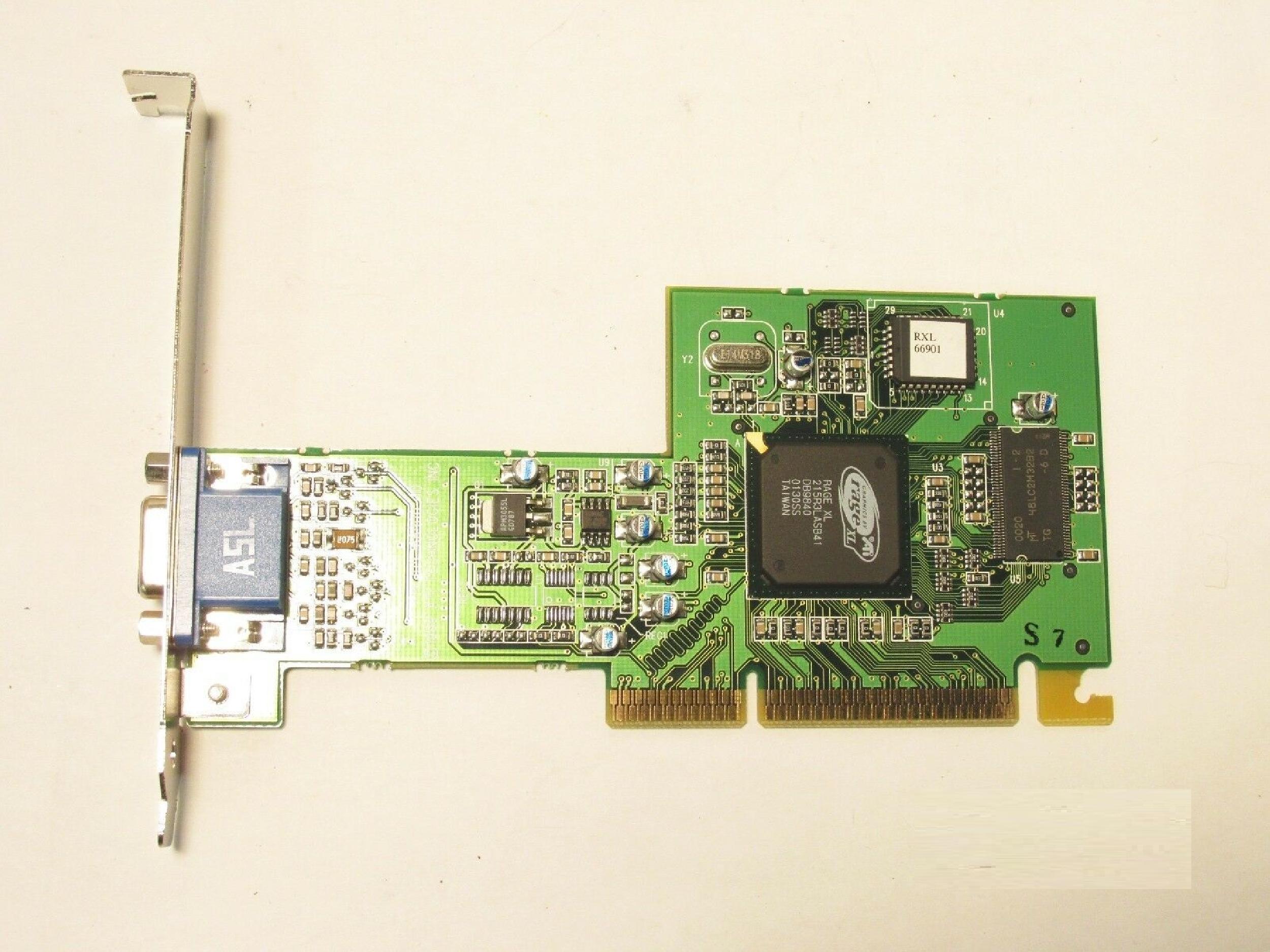 ATI 109-66900-10 8MB AGP VIDEO CARD WITH VGA OUTPUT RAGE XL PORT