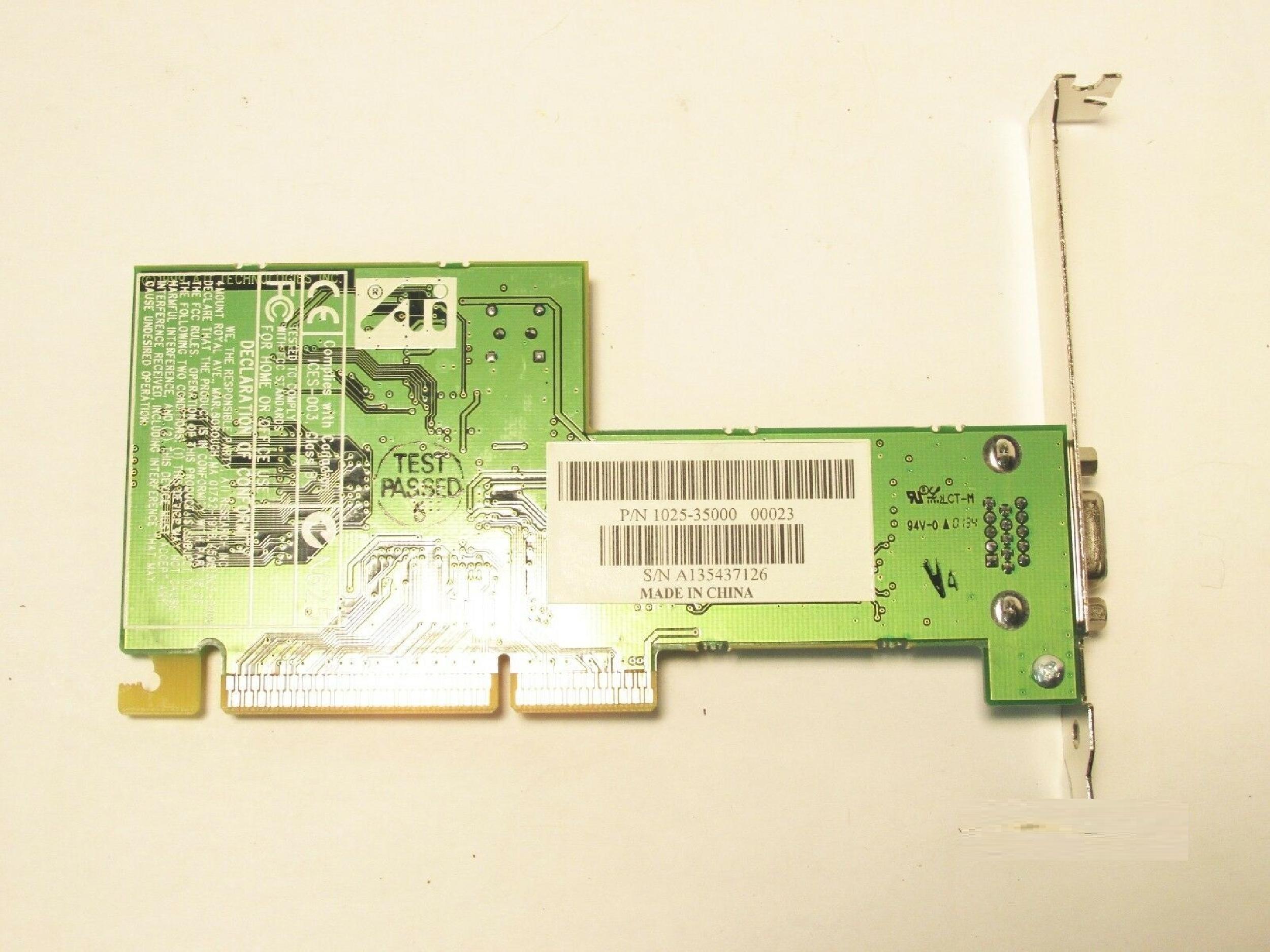 ATI 109-66900-10 8MB AGP VIDEO CARD WITH VGA OUTPUT RAGE XL PORT