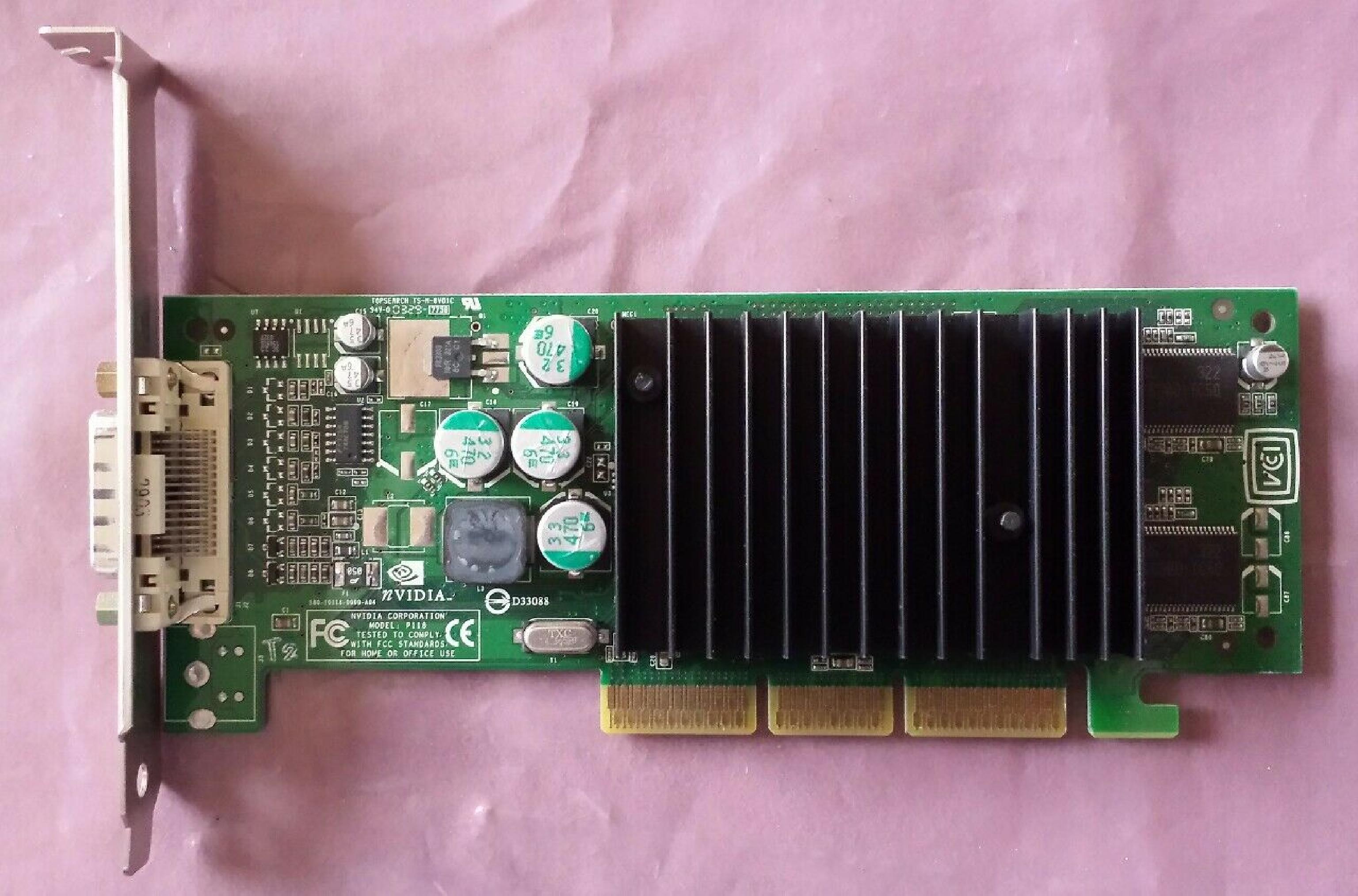 NVIDIA / DELL / ATI 180-10118-0000-A04 128MB AGP VIDEO CARD DMS59 DVI 64MB WITH DMS-59 OUTPUT QUADRO NVS 280