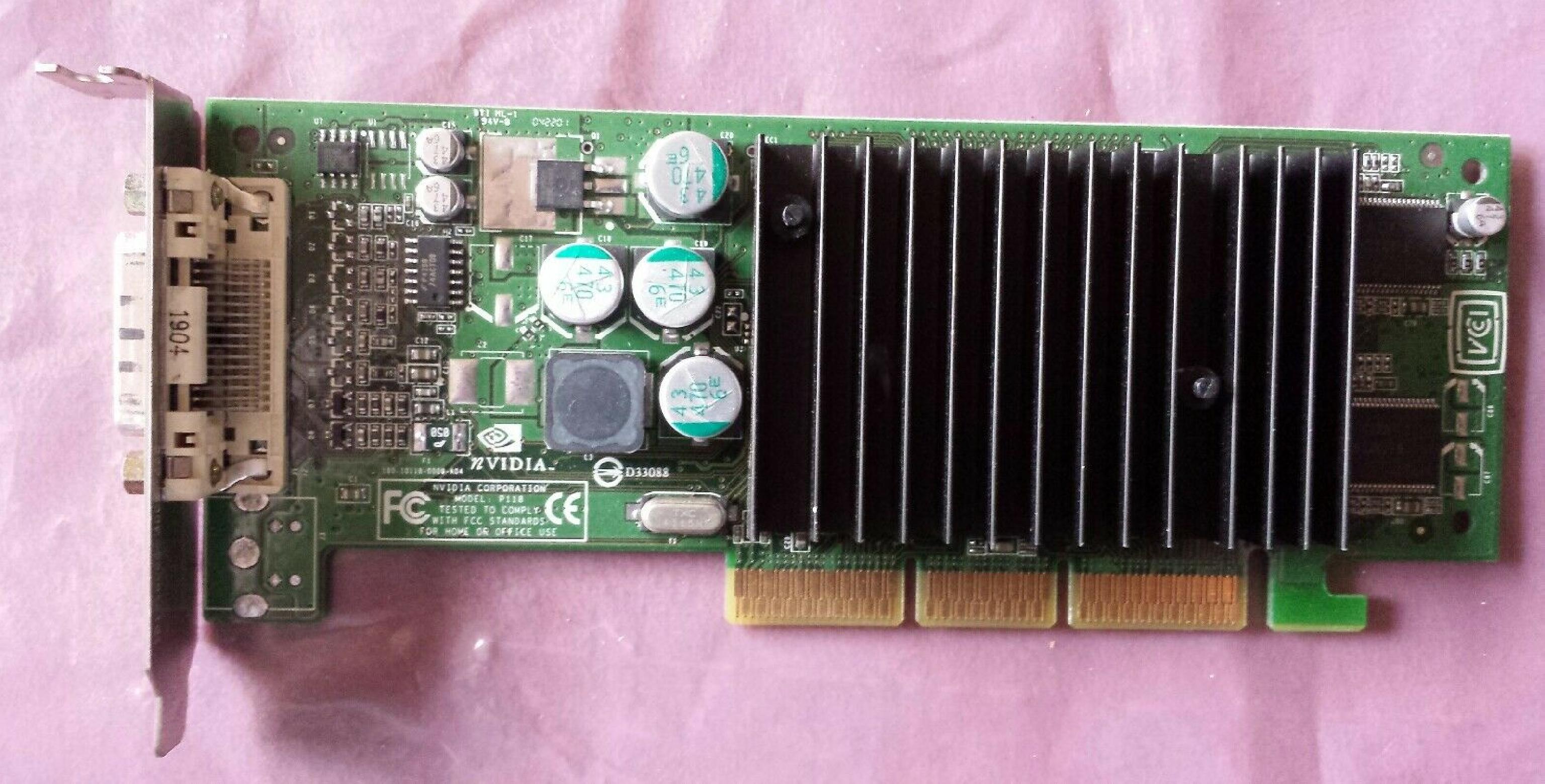 NVIDIA / ATI 0G0773 64MB AGP VIDEO CARD DMS59 QUADRO NVS 280 WITH DMS-59 OUTPUT