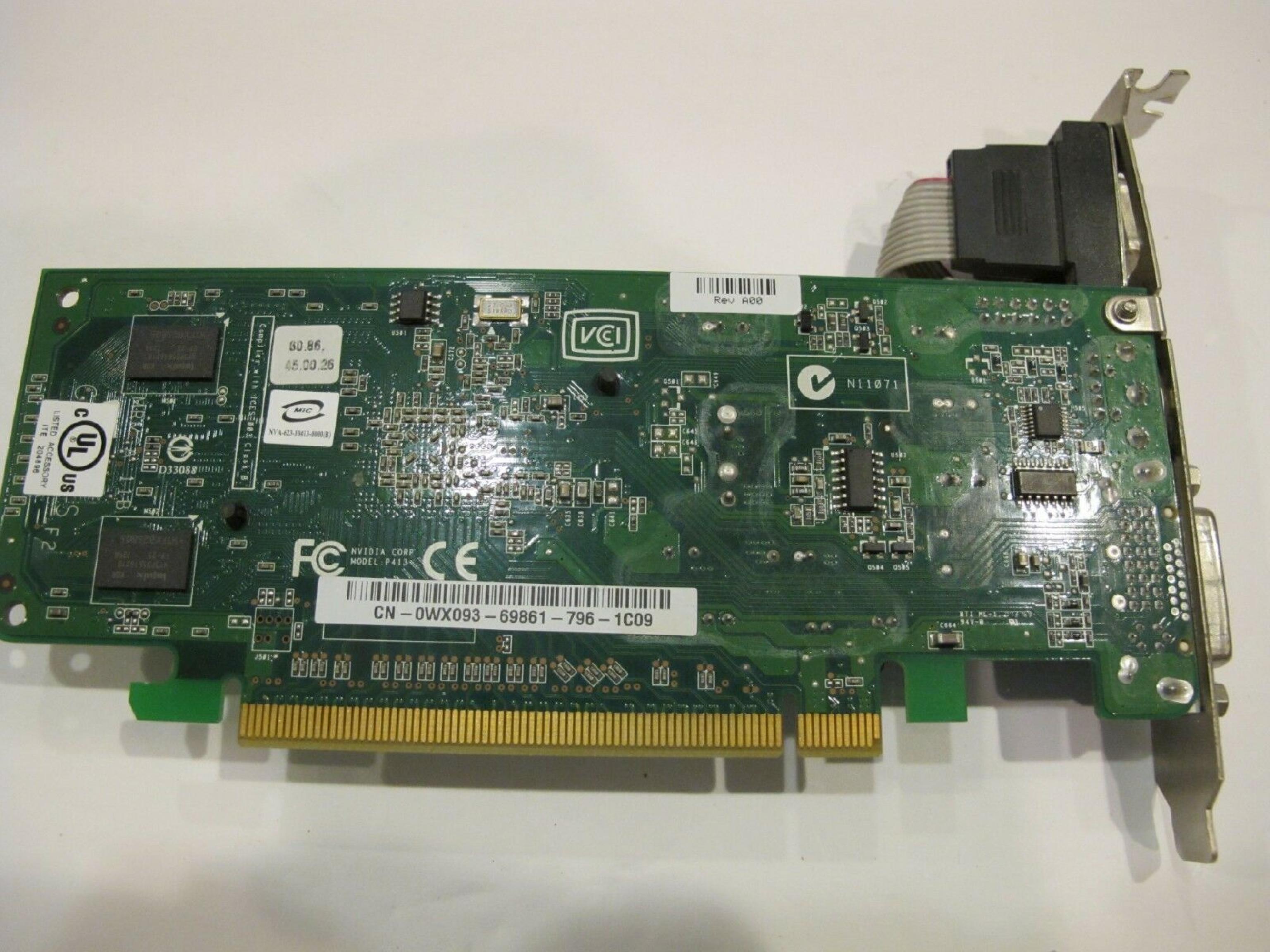 NVIDIA / GATEWAY 2000 N11071 128MB AGP VIDEO CARD DVI 64MB WITH S-VIDEO AND PORTS DMS59 FULL PLATE 32MB QUADRO2MXR G14623.01 QUADRO 2 MXR VGA CONNECTOR GFORCE2MX 200