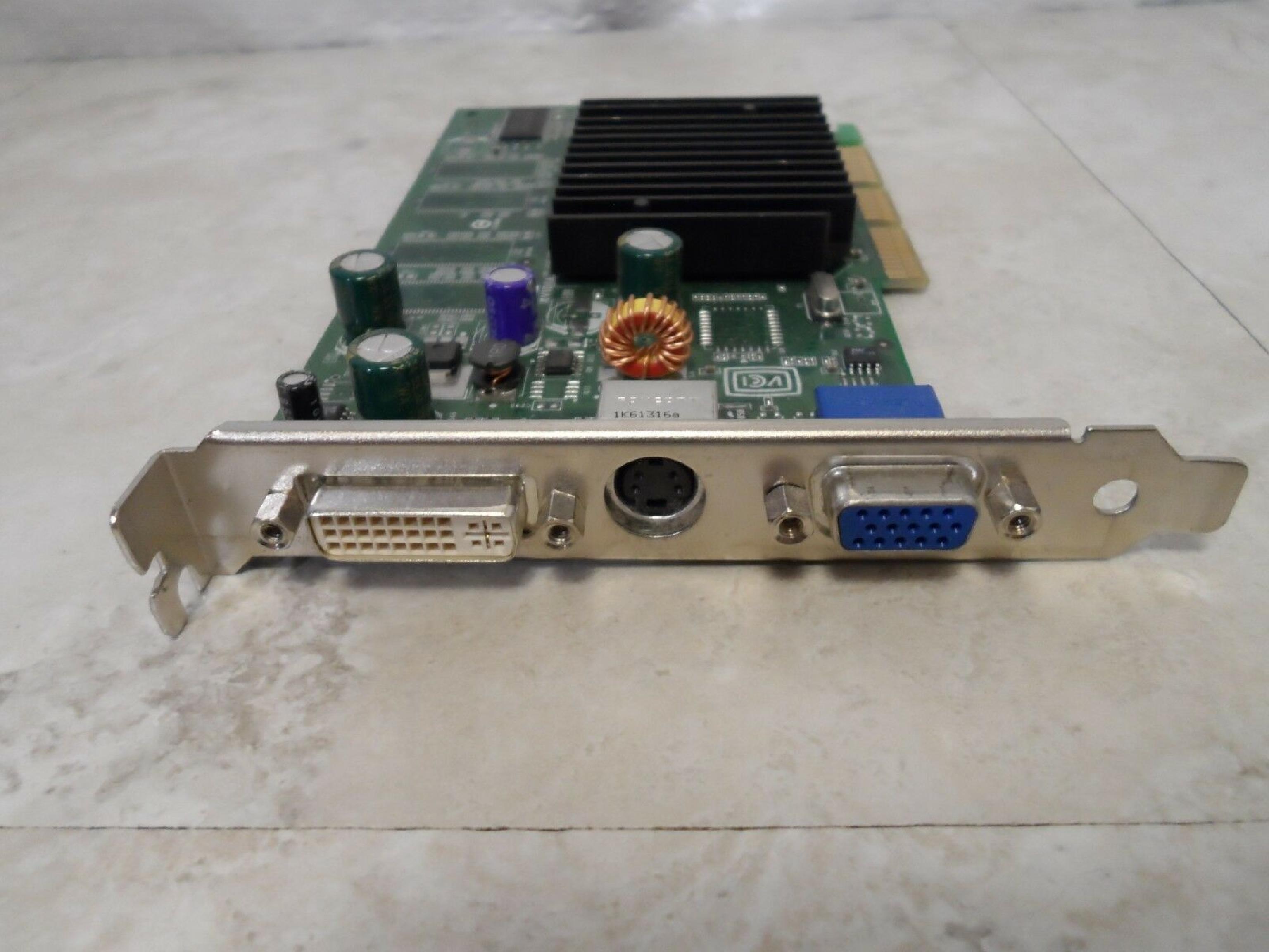 NVIDIA 180-10162-0000-B00 128MB AGP VIDEO CARD WITH VGA AND DVI OUTPUTS S-VIDEO 64MB SVIDEO