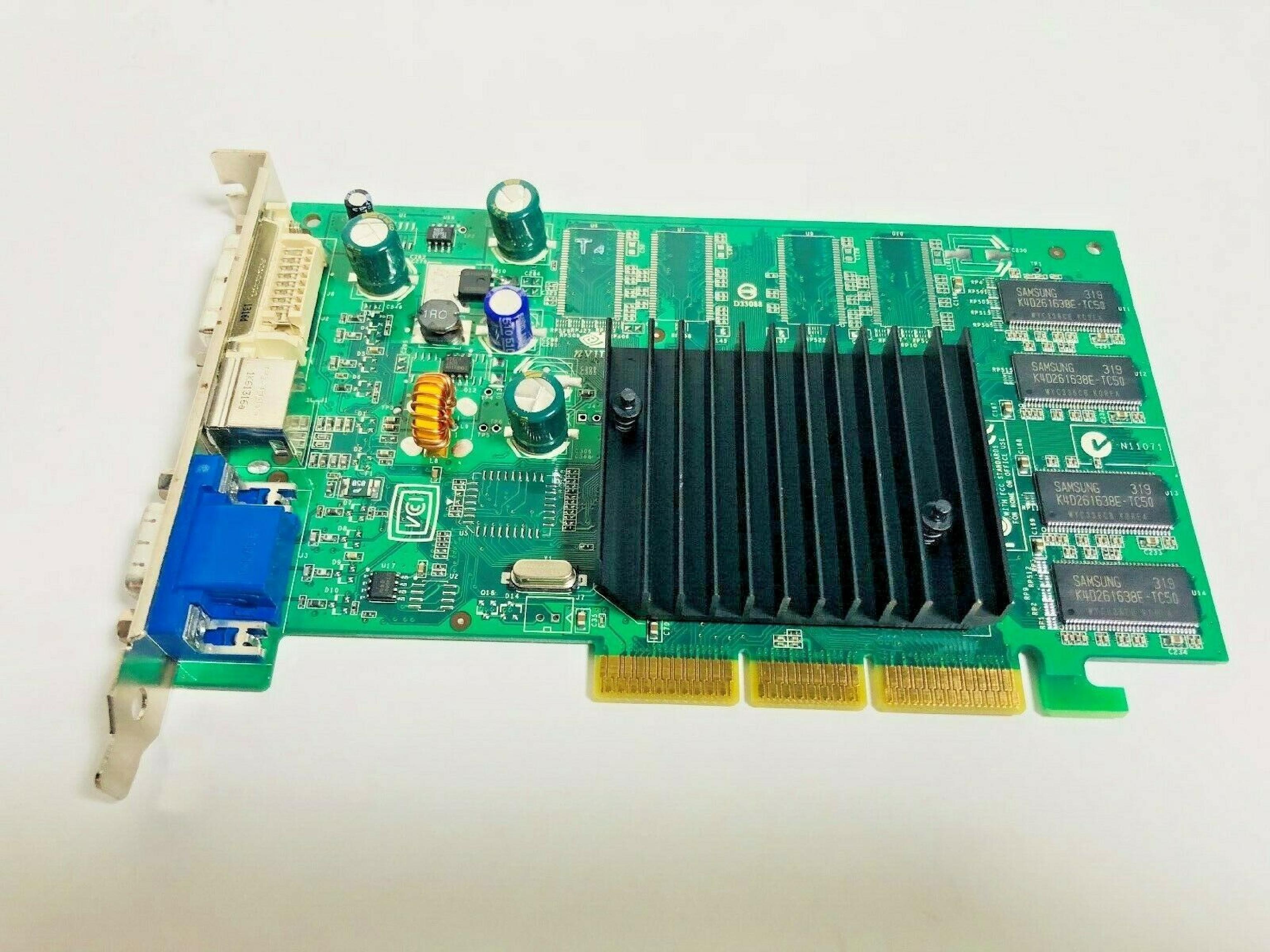 NVIDIA 180-10162-0000-B00 128MB AGP VIDEO CARD WITH VGA AND DVI OUTPUTS S-VIDEO 64MB SVIDEO