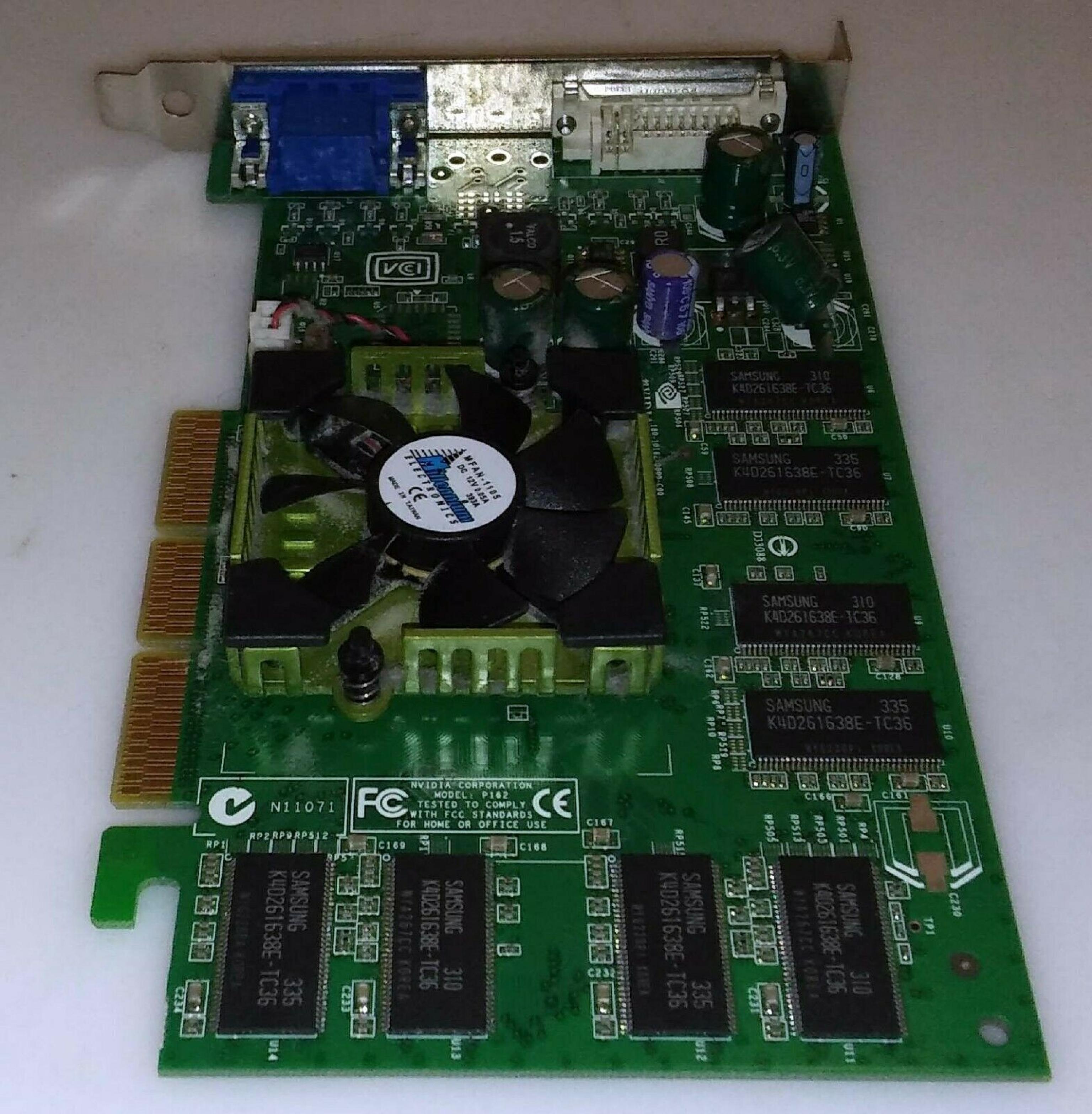 DELL / NVIDIA 0U0842 128MB AGP VIDEO CARD WITH VGA AND DVI OUTPUTS