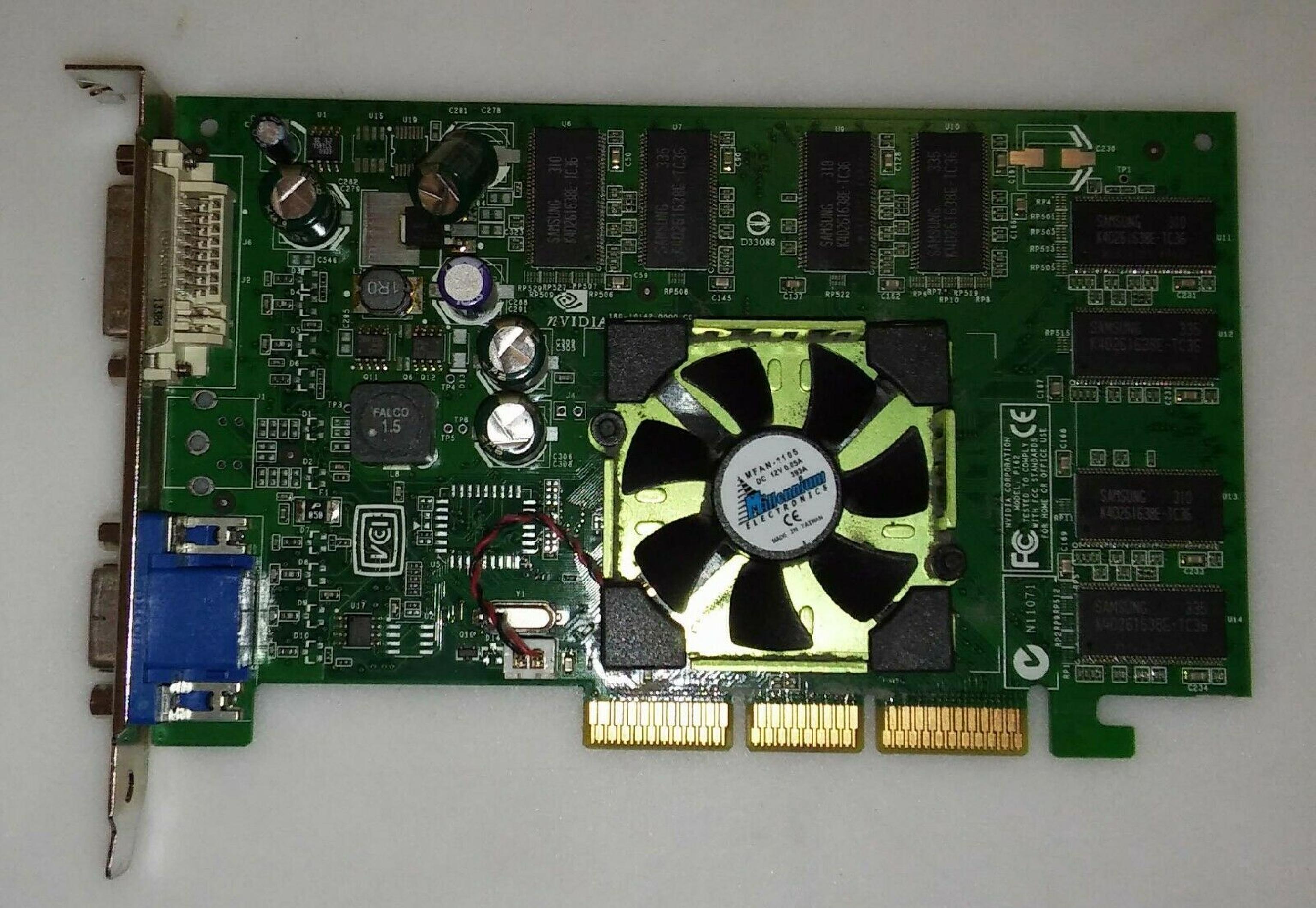 DELL / NVIDIA 0U0842 128MB AGP VIDEO CARD WITH VGA AND DVI OUTPUTS