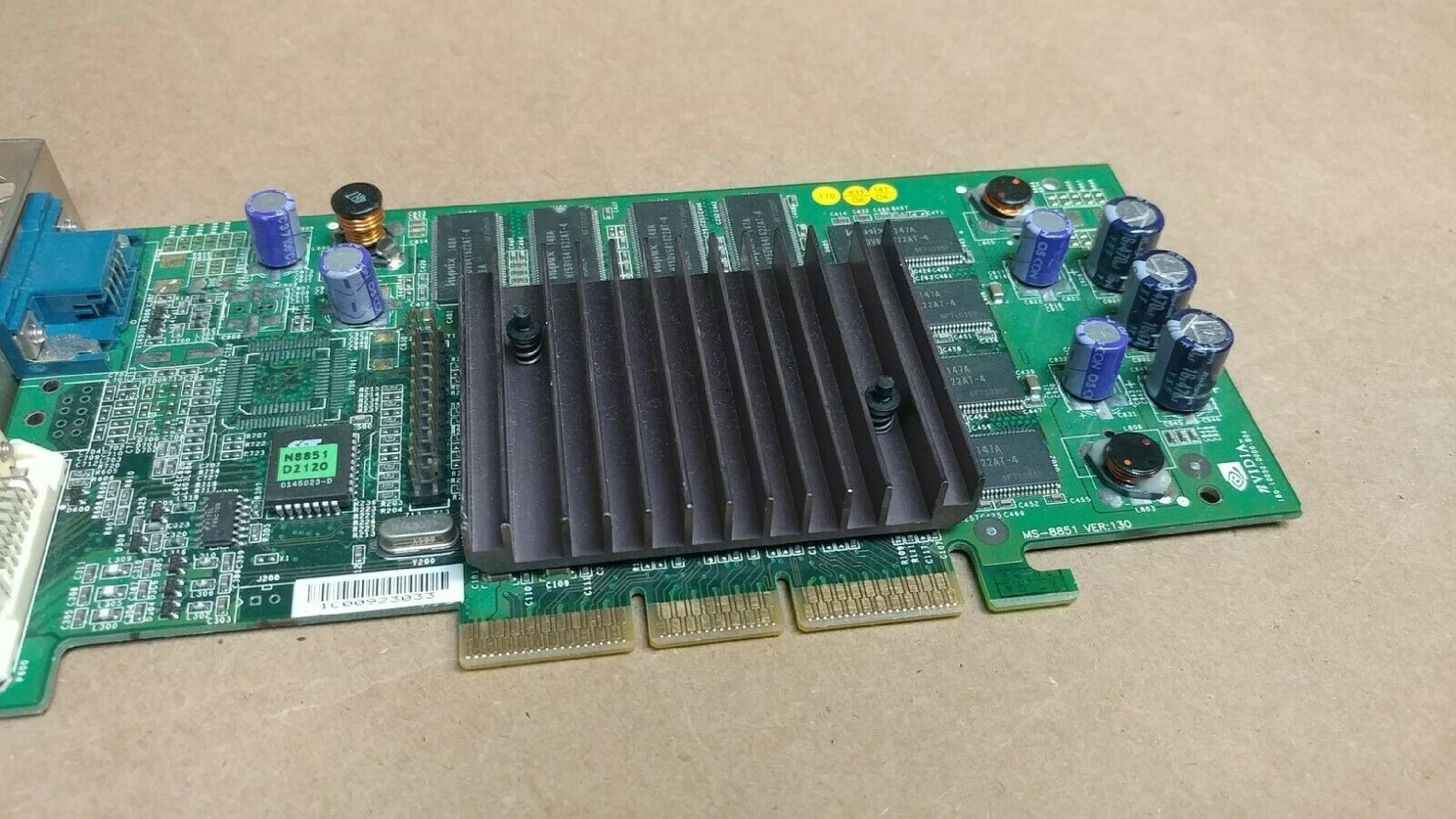 NVIDIA TW-04N857-69700 64MB AGP VIDEO CARD WITH AGP AND DVI OUTPUTS