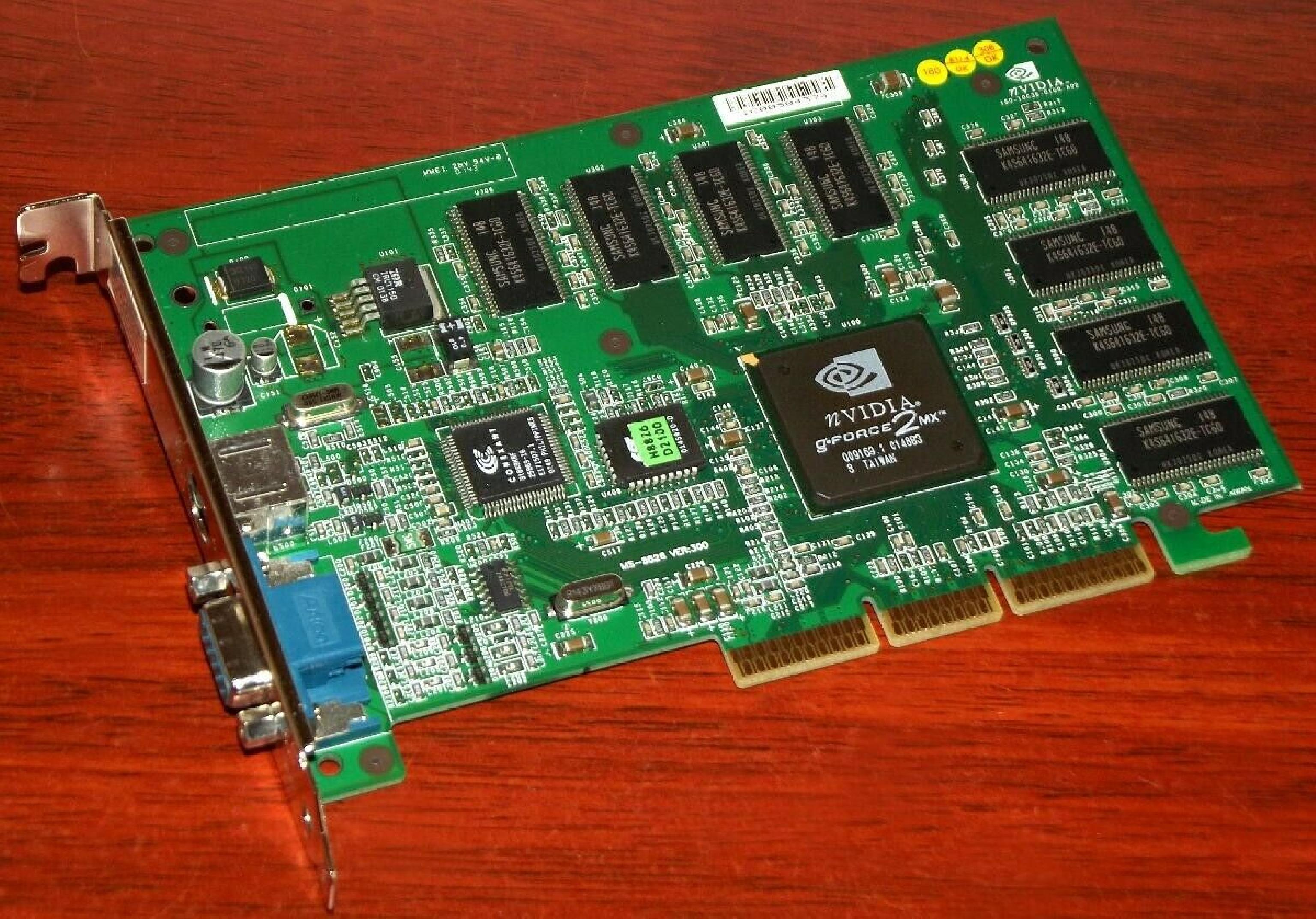 NVIDIA 180-10036-0100-A03 64MB AGP VIDEO CARD WITH TV OUT AND VGA