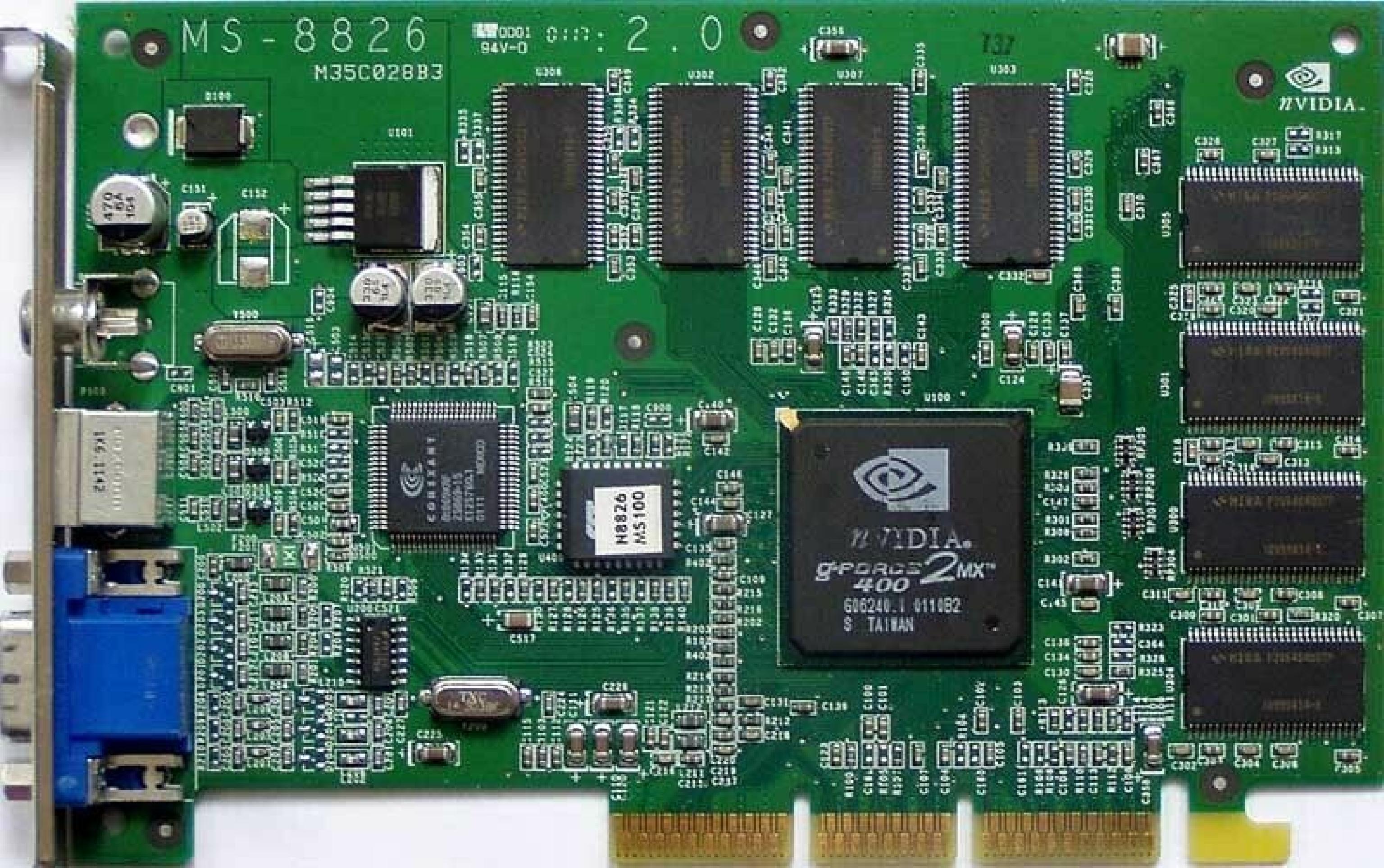 NVIDIA 180-10036-0100-A03 64MB AGP VIDEO CARD WITH TV OUT AND VGA