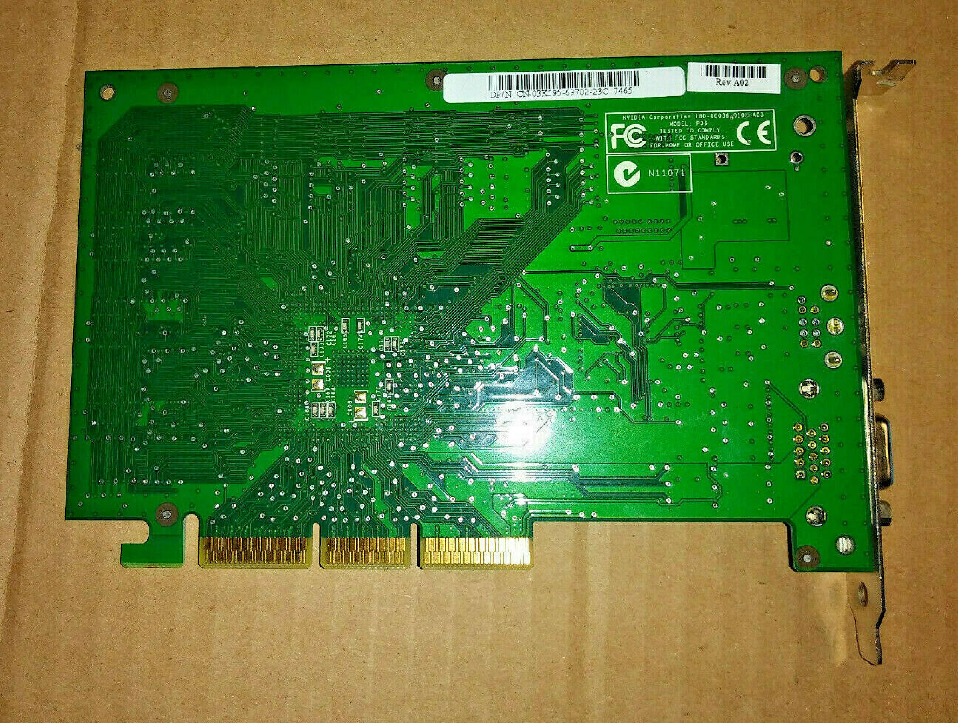 NVIDIA 180-10036-0100-A03 64MB AGP VIDEO CARD WITH TV OUT AND VGA