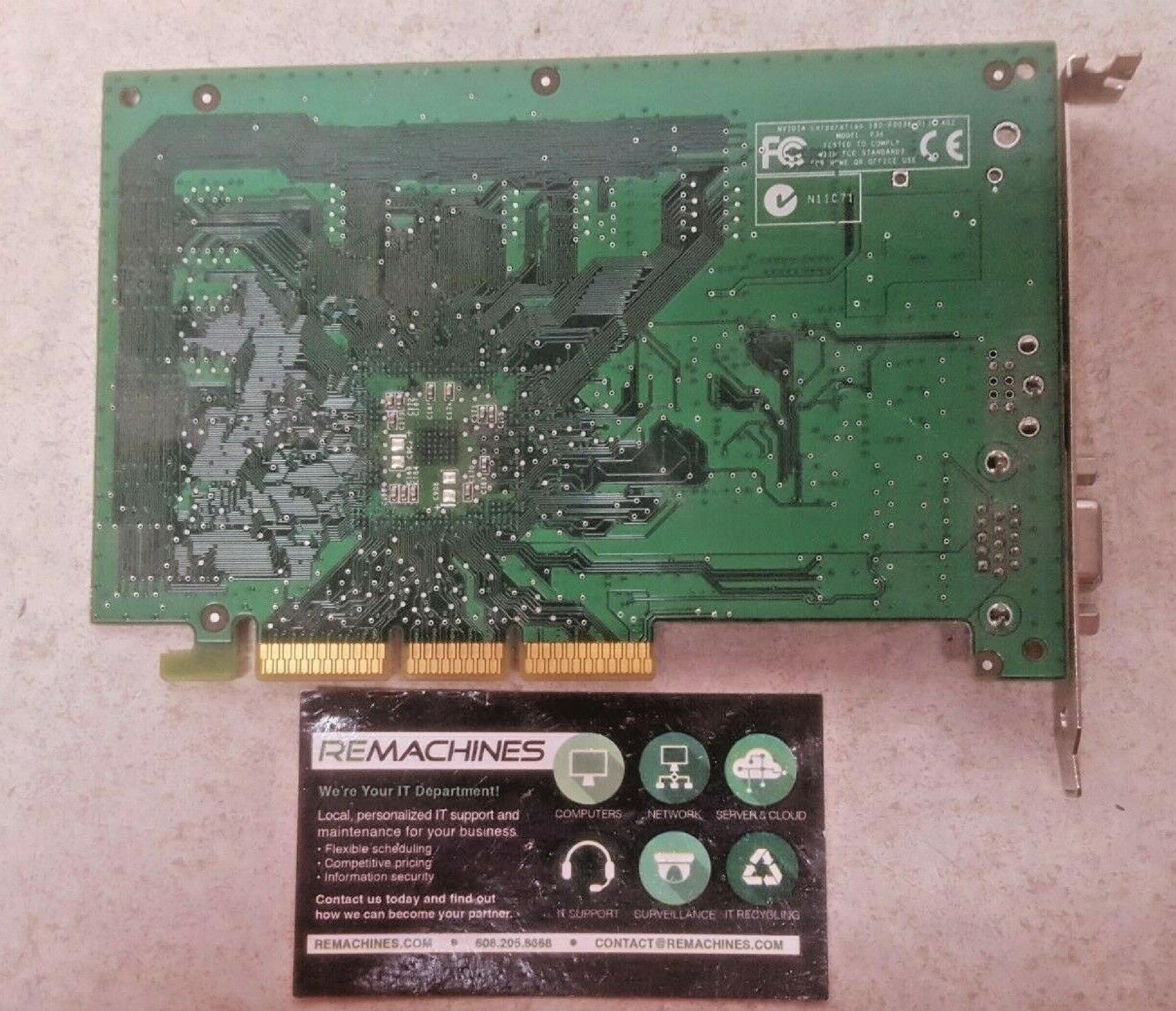 NVIDIA P36 64MB AGP VIDEO CARD WITH VGA AND TV-OUT S-VIDEO OUTPUTS