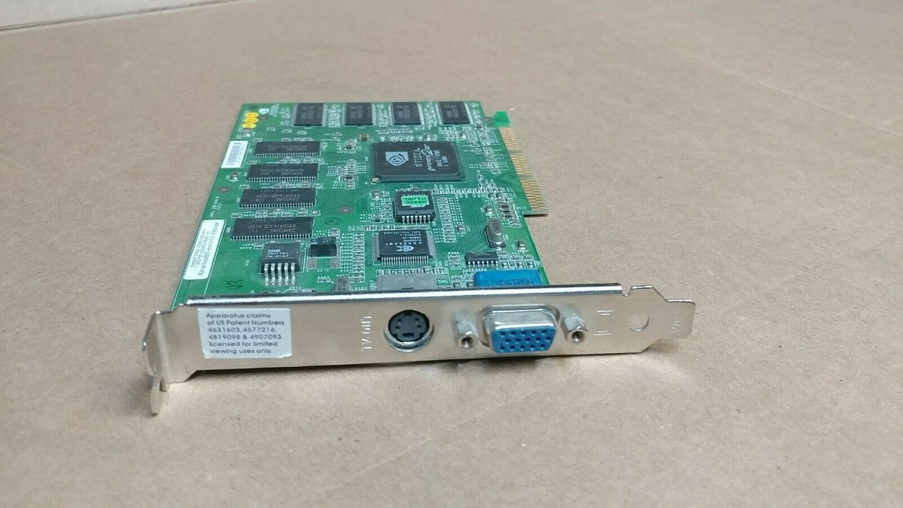 NVIDIA P36 64MB AGP VIDEO CARD WITH VGA AND TV-OUT S-VIDEO OUTPUTS