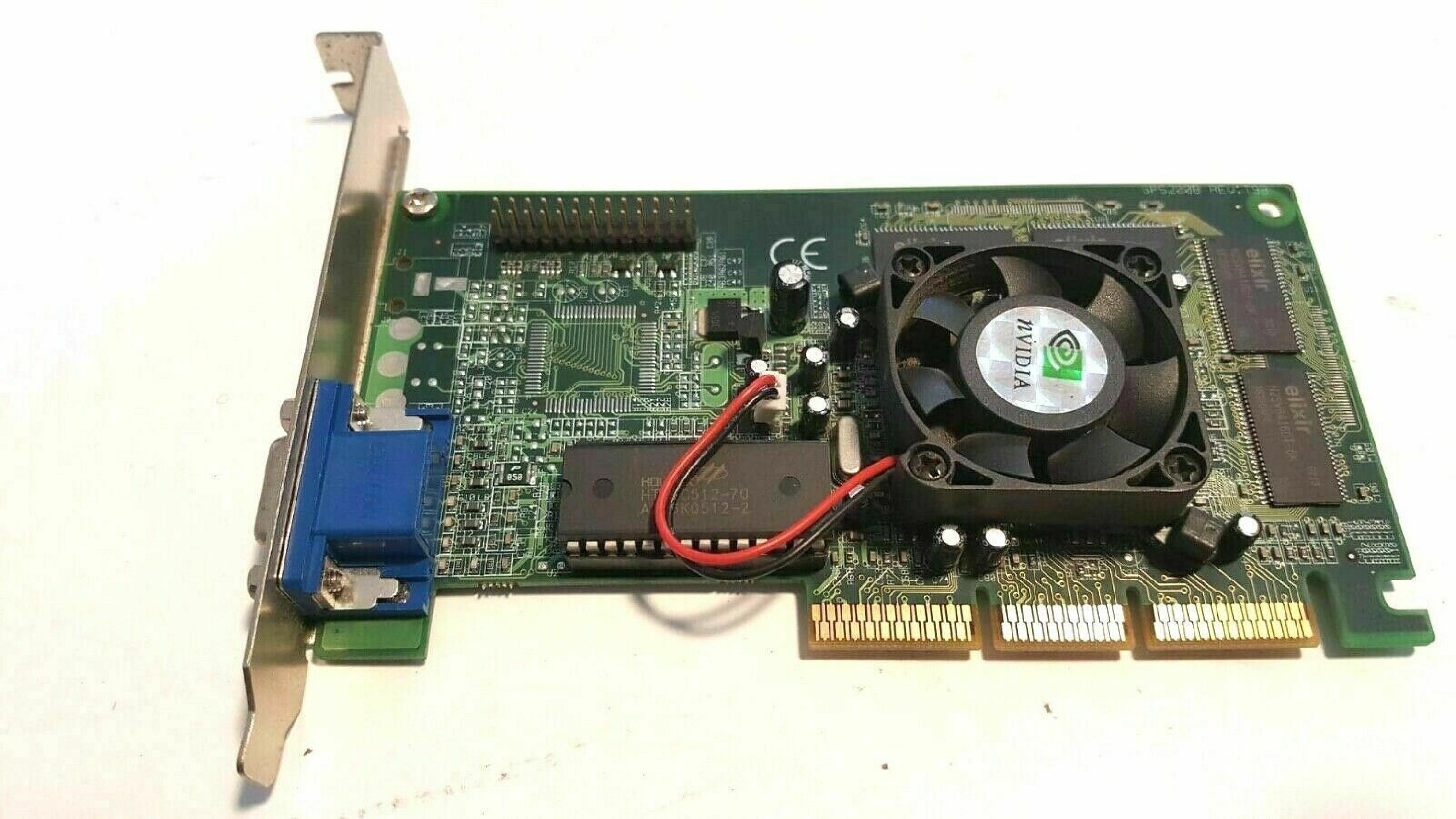 NVIDIA E-TNT2 M64 32MB AGP VIDEO CARD WITH VGA OUTPUT