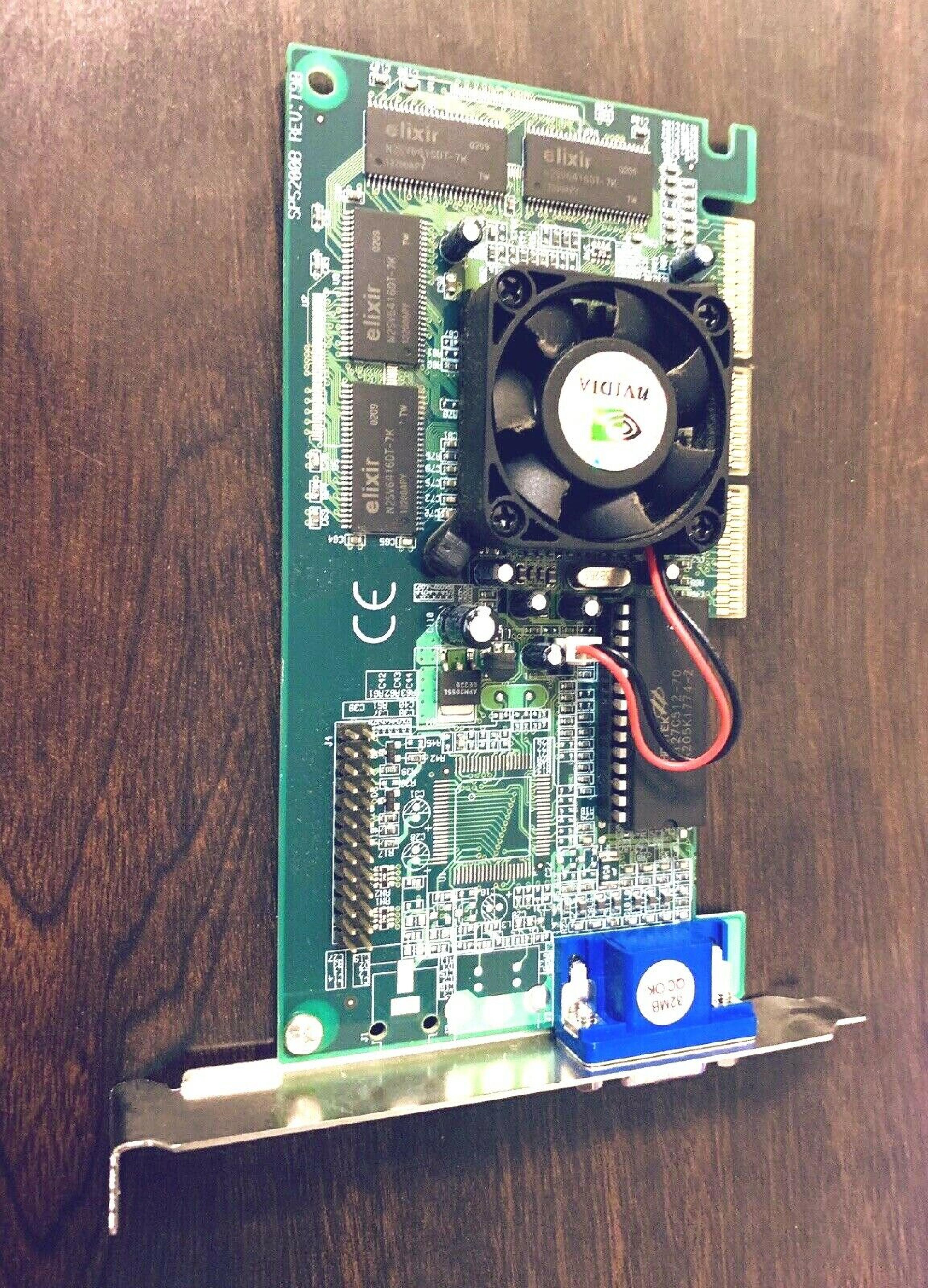 NVIDIA E-TNT2 M64 32MB AGP VIDEO CARD WITH VGA OUTPUT