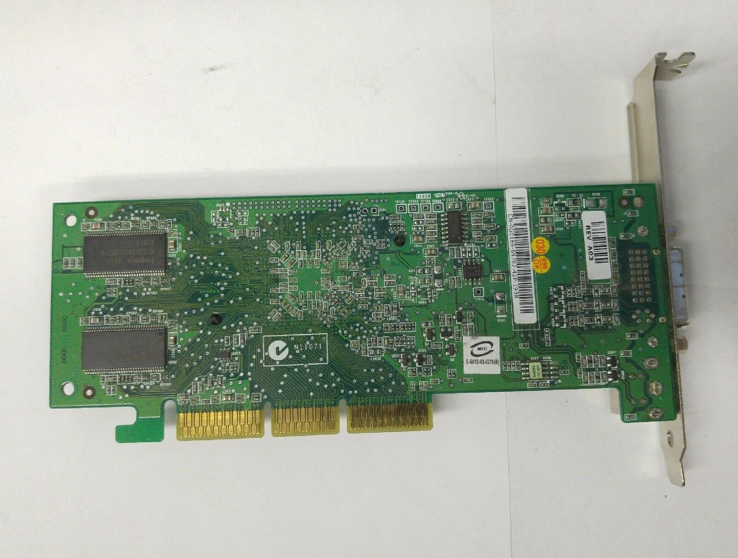 NVIDIA 8902 64MB AGP VIDEO CARD WITH S-VIDEO AND DVI OUTPUTS 8X PORTS SVIDEO OUTPUT