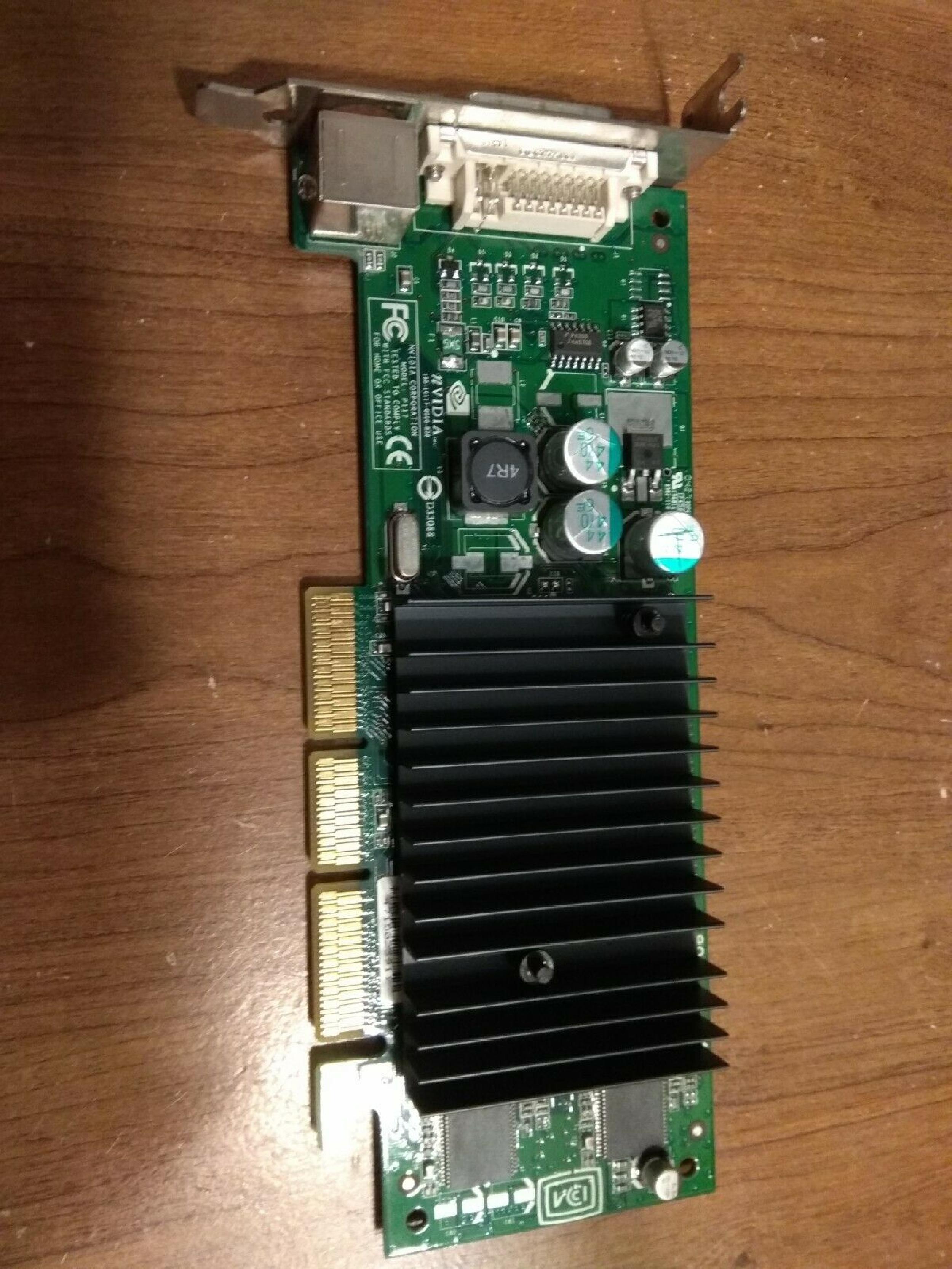 NVIDIA 8902 64MB AGP VIDEO CARD WITH S-VIDEO AND DVI OUTPUTS 8X PORTS SVIDEO OUTPUT