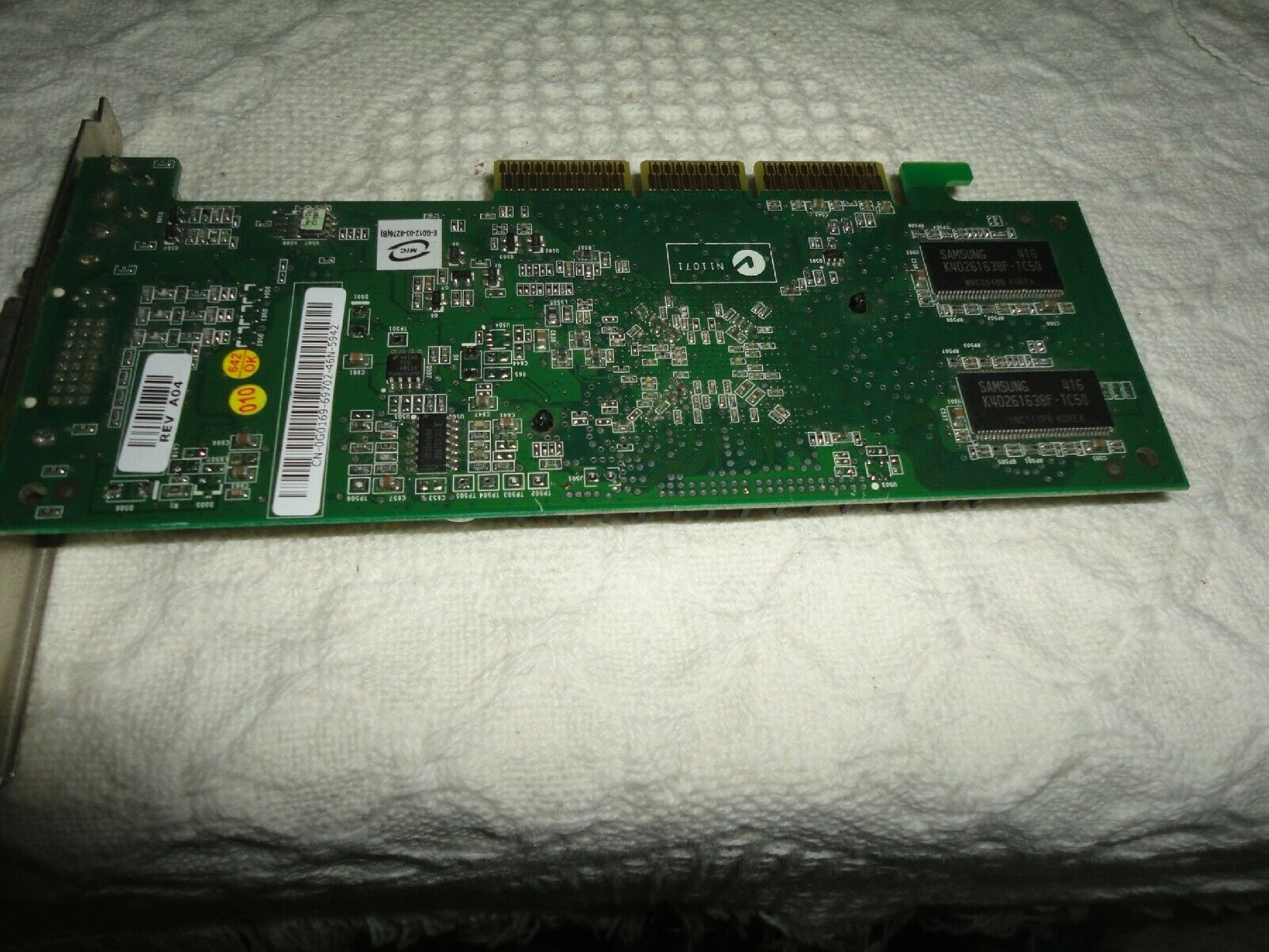 NVIDIA 8902 64MB AGP VIDEO CARD WITH S-VIDEO AND DVI OUTPUTS 8X PORTS SVIDEO OUTPUT