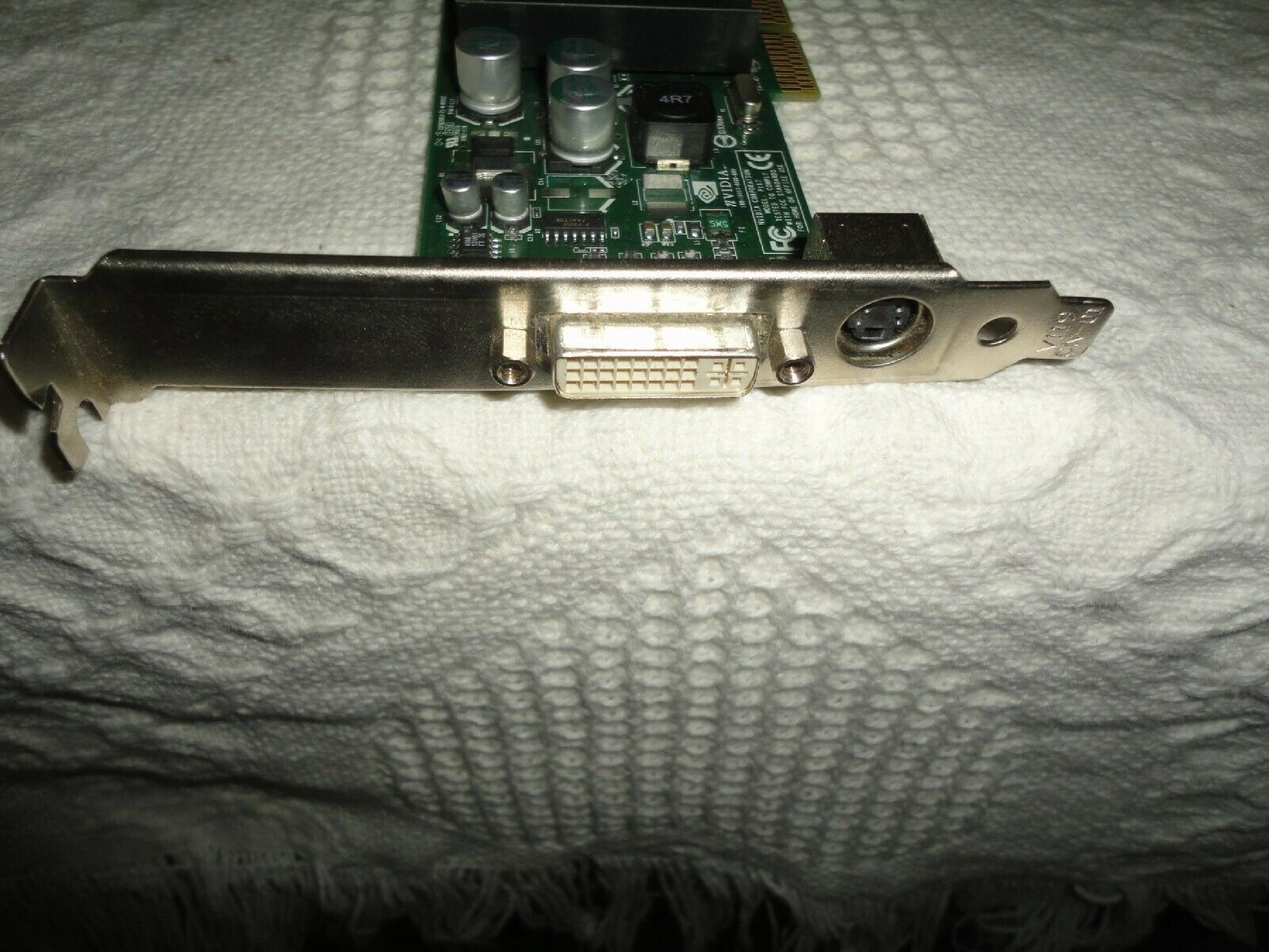 NVIDIA 8902 64MB AGP VIDEO CARD WITH S-VIDEO AND DVI OUTPUTS 8X PORTS SVIDEO OUTPUT