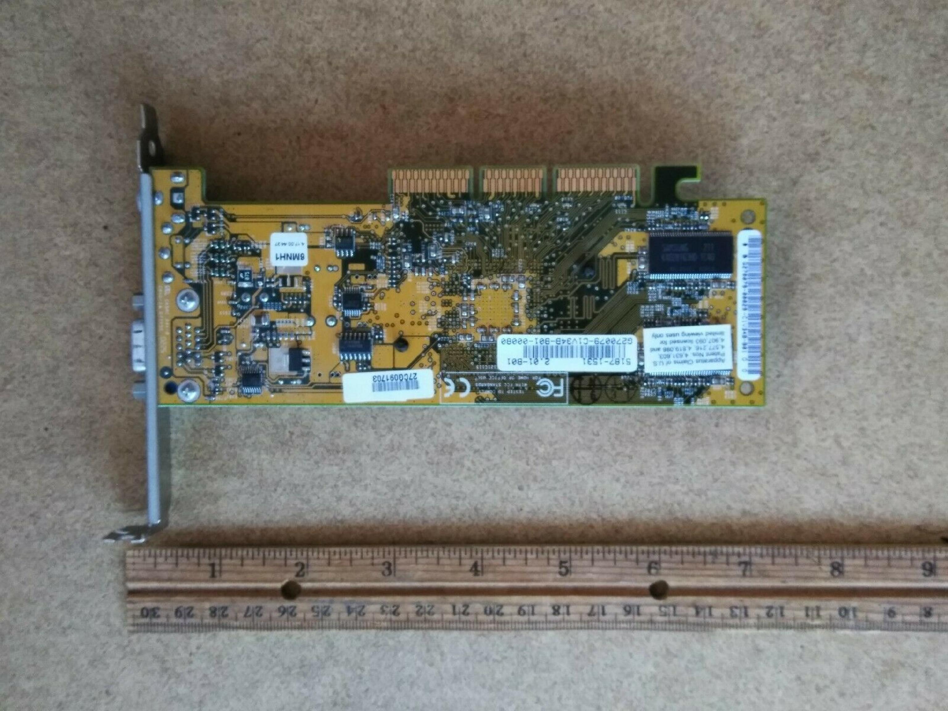 NVIDIA / ASUS V8170MAGIC 64MB AGP VIDEO CARD WITH VGA AND TV-OUT COMP SVIDEO OUT