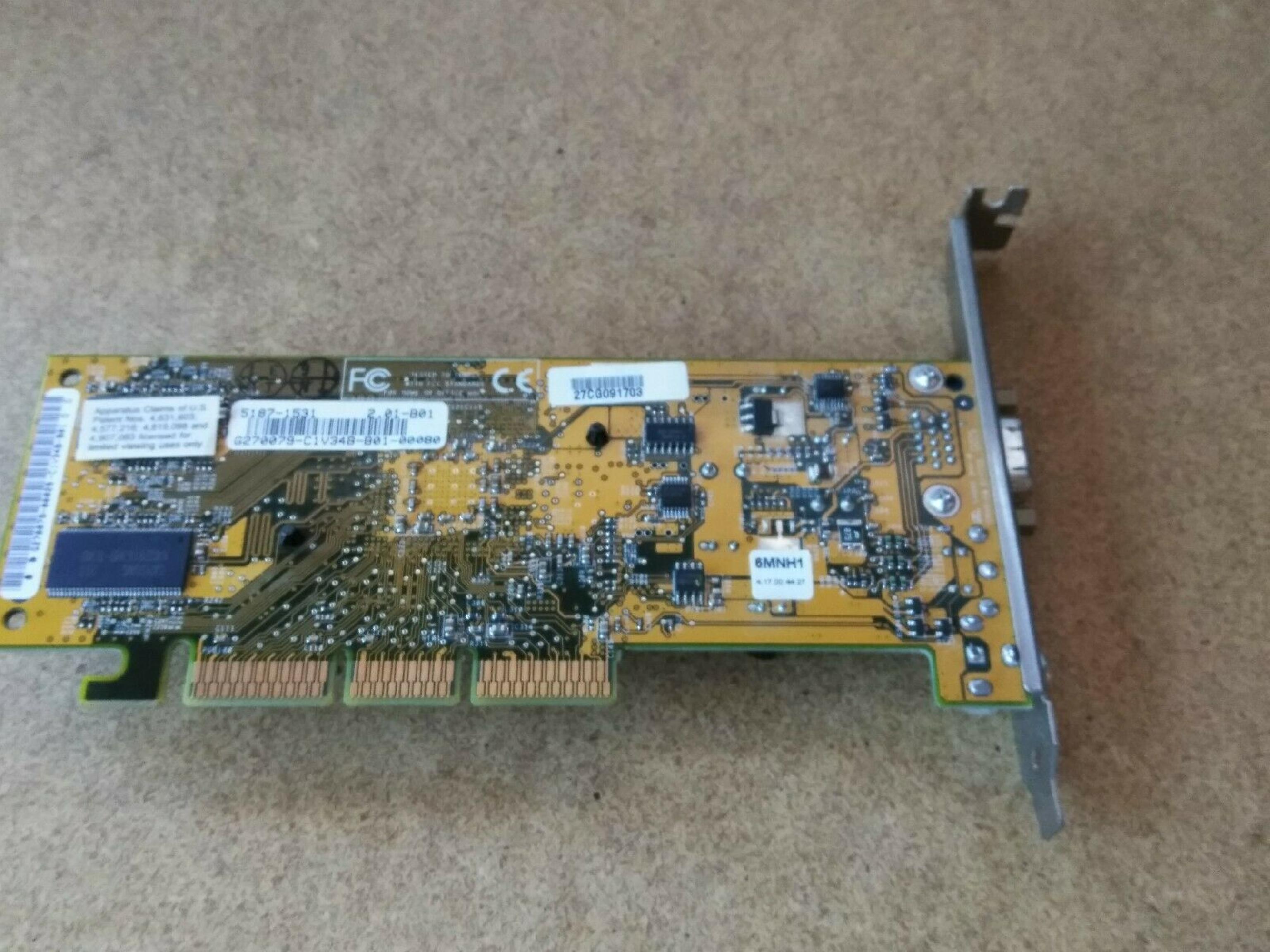 NVIDIA / ASUS V8170MAGIC 64MB AGP VIDEO CARD WITH VGA AND TV-OUT COMP SVIDEO OUT