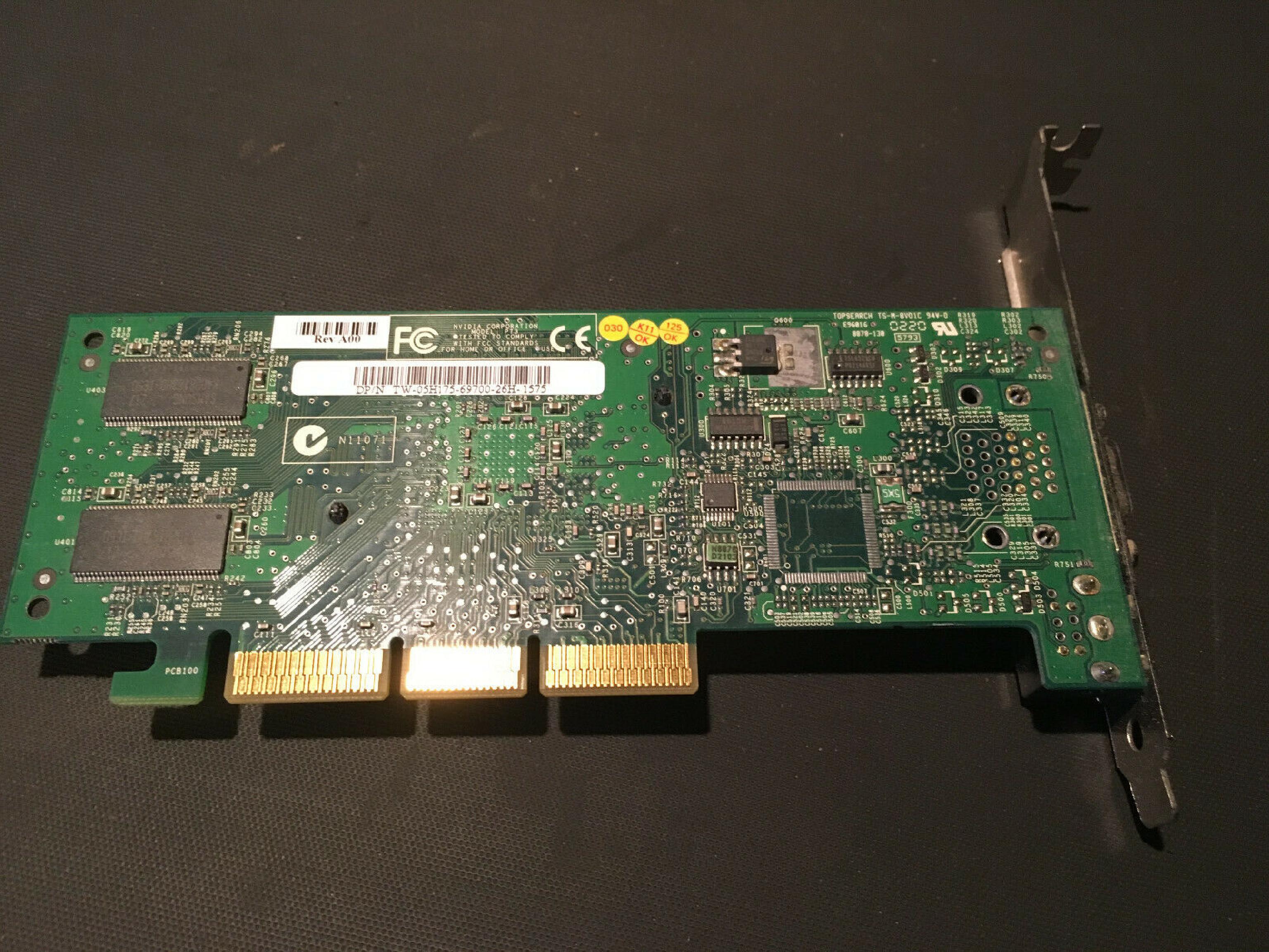 NVIDIA MS-8878 64MB AGP VIDEO CARD WITH TV-OUT AND VGA OUTPUTS OUTPUT GRAPHIC 64M TV OUT MX420 NV17 SVIDEO