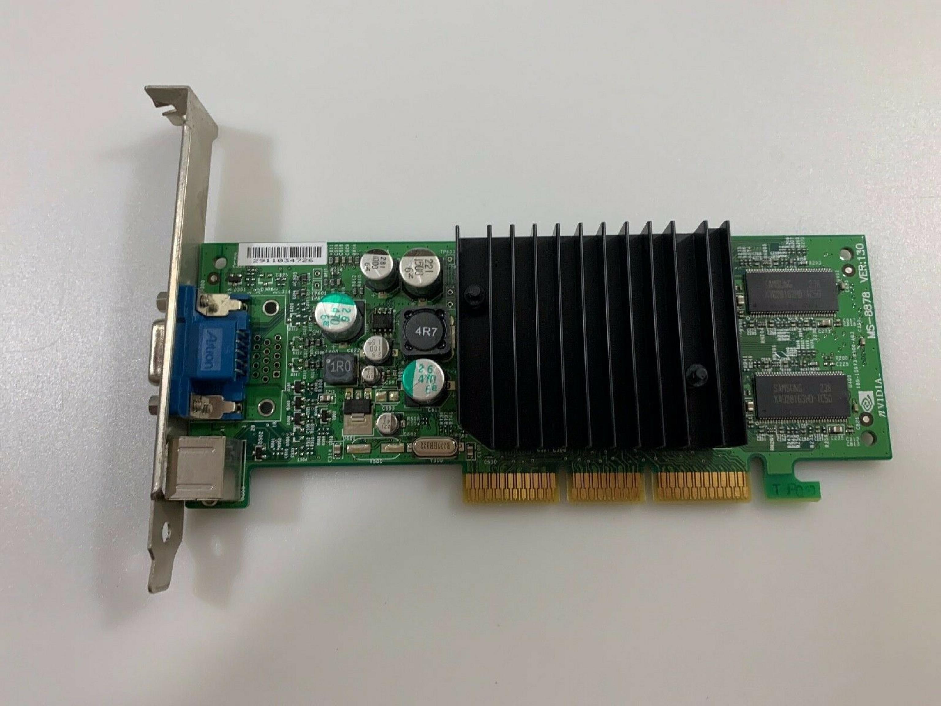 NVIDIA MS-8878 64MB AGP VIDEO CARD WITH TV-OUT AND VGA OUTPUTS OUTPUT GRAPHIC 64M TV OUT MX420 NV17 SVIDEO