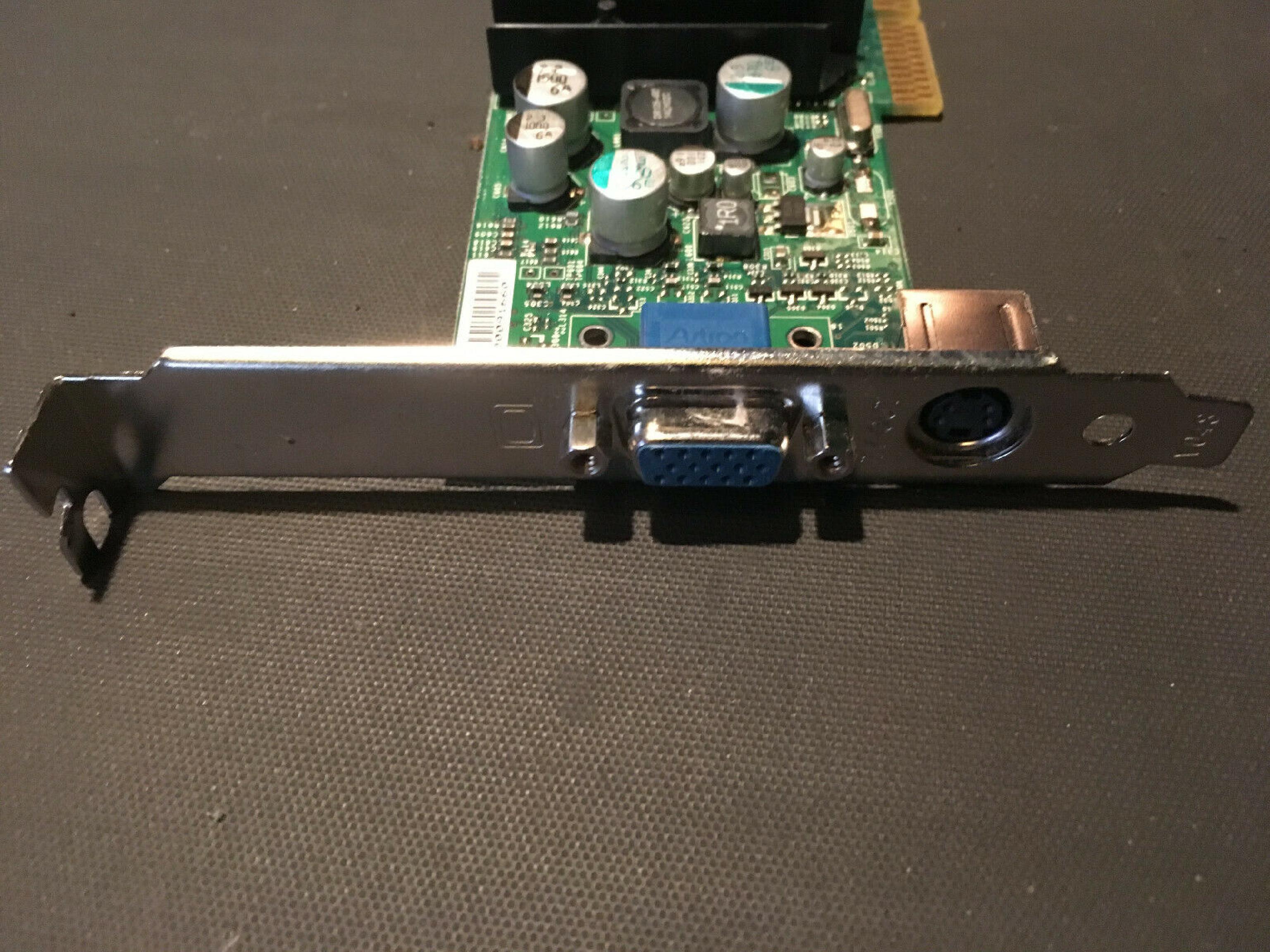 NVIDIA P73 64MB AGP VIDEO CARD WITH TV-OUT AND VGA OUTPUTS OUTPUT SVIDEO