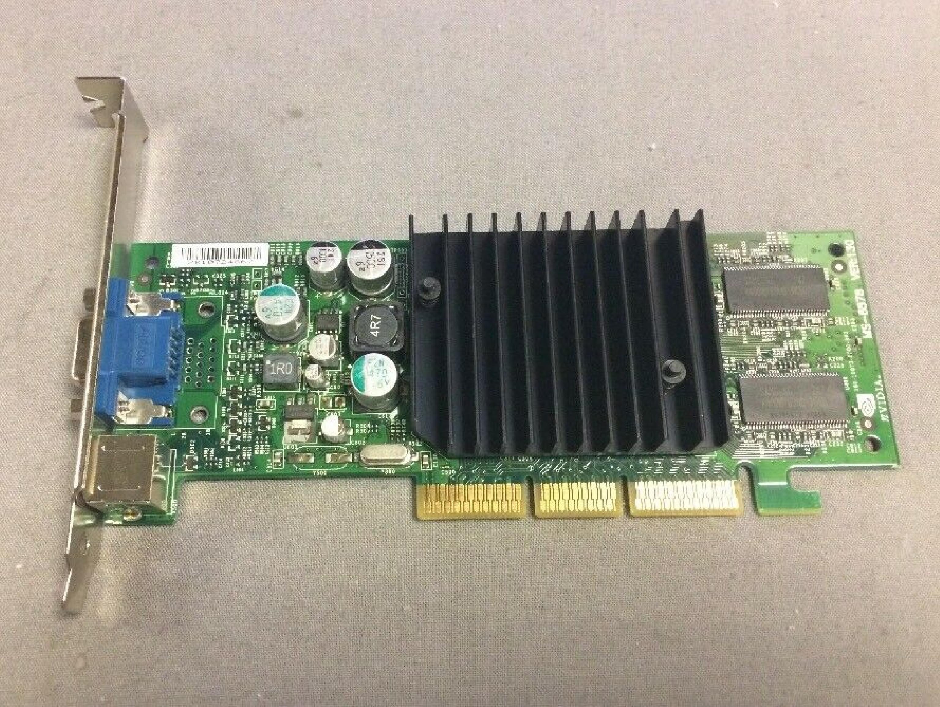 NVIDIA P73 64MB AGP VIDEO CARD WITH TV-OUT AND VGA OUTPUTS OUTPUT SVIDEO