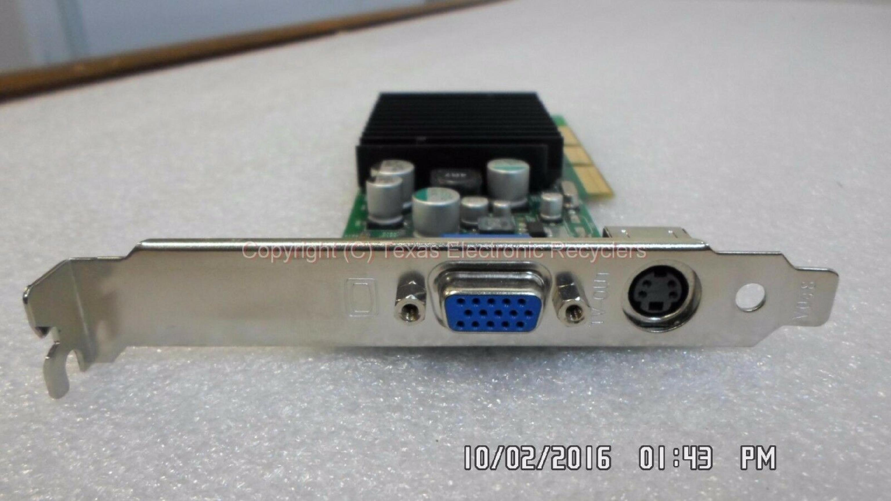 NVIDIA / COMPAQ / HEWLETT PACKARD / HP 290855-001 64MB AGP VIDEO CARD WITH TV-OUT AND VGA OUTPUTS GRAPHIC 64M TV OUT MX420 NV17