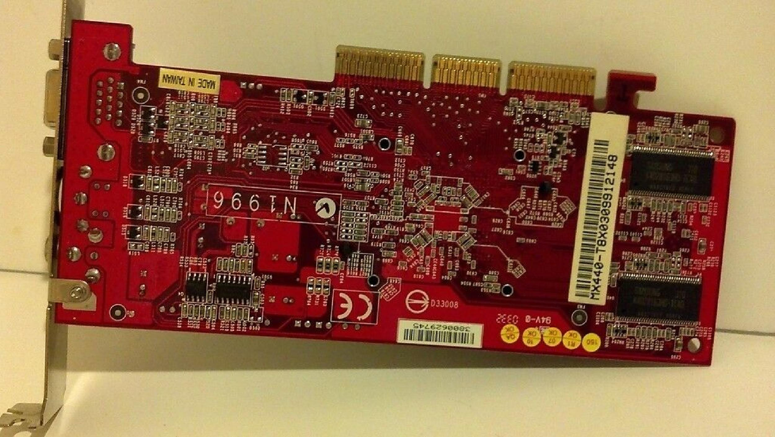 NVIDIA 8895 64MB AGP VIDEO CARD WITH VGA AVOUT AND S-VIDEO OUTPUTS