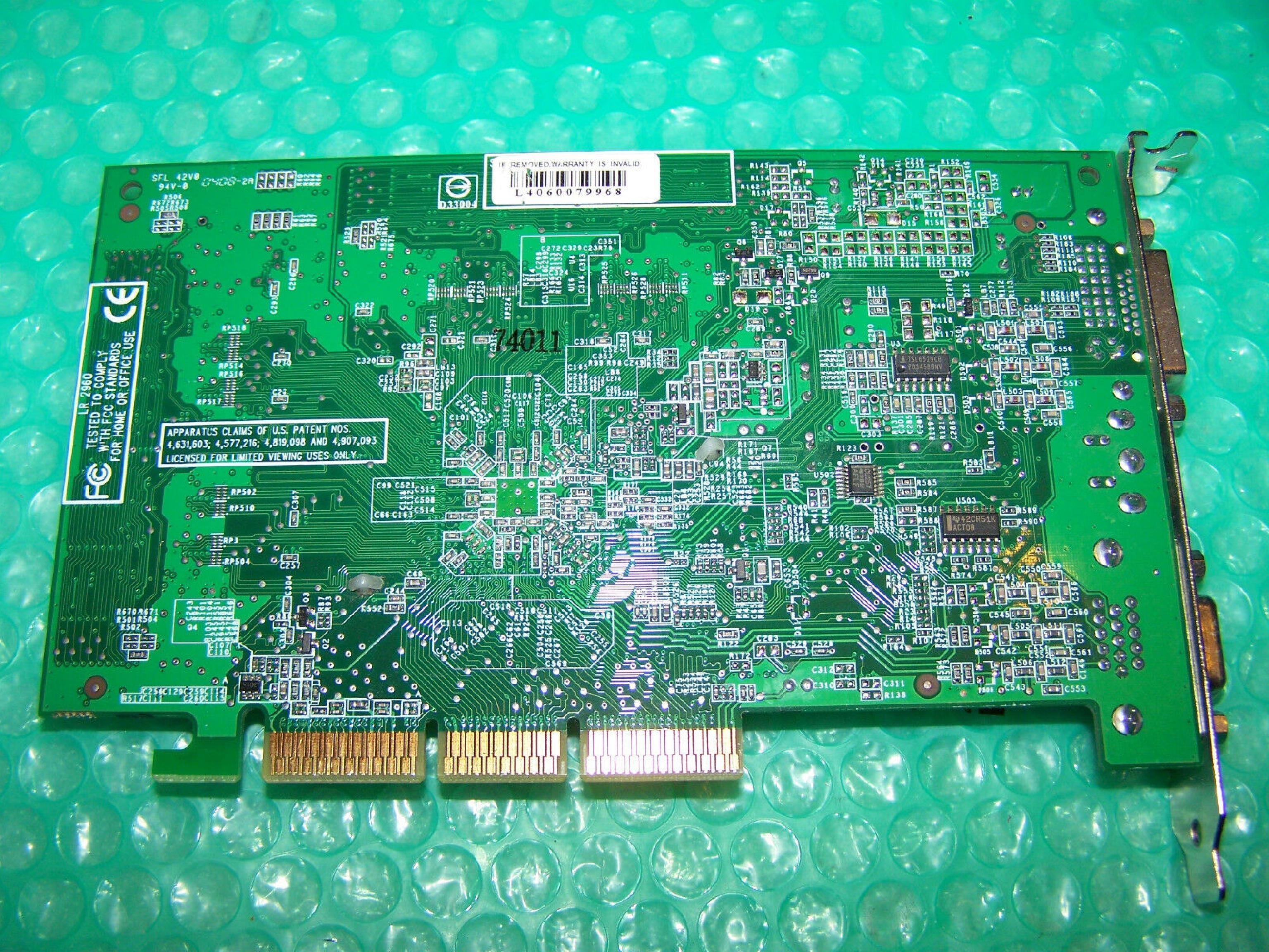 WINFAST A340 128MB AGP VIDEO CARD WITH VGA DVI AND TV-OUT OUTPUTS