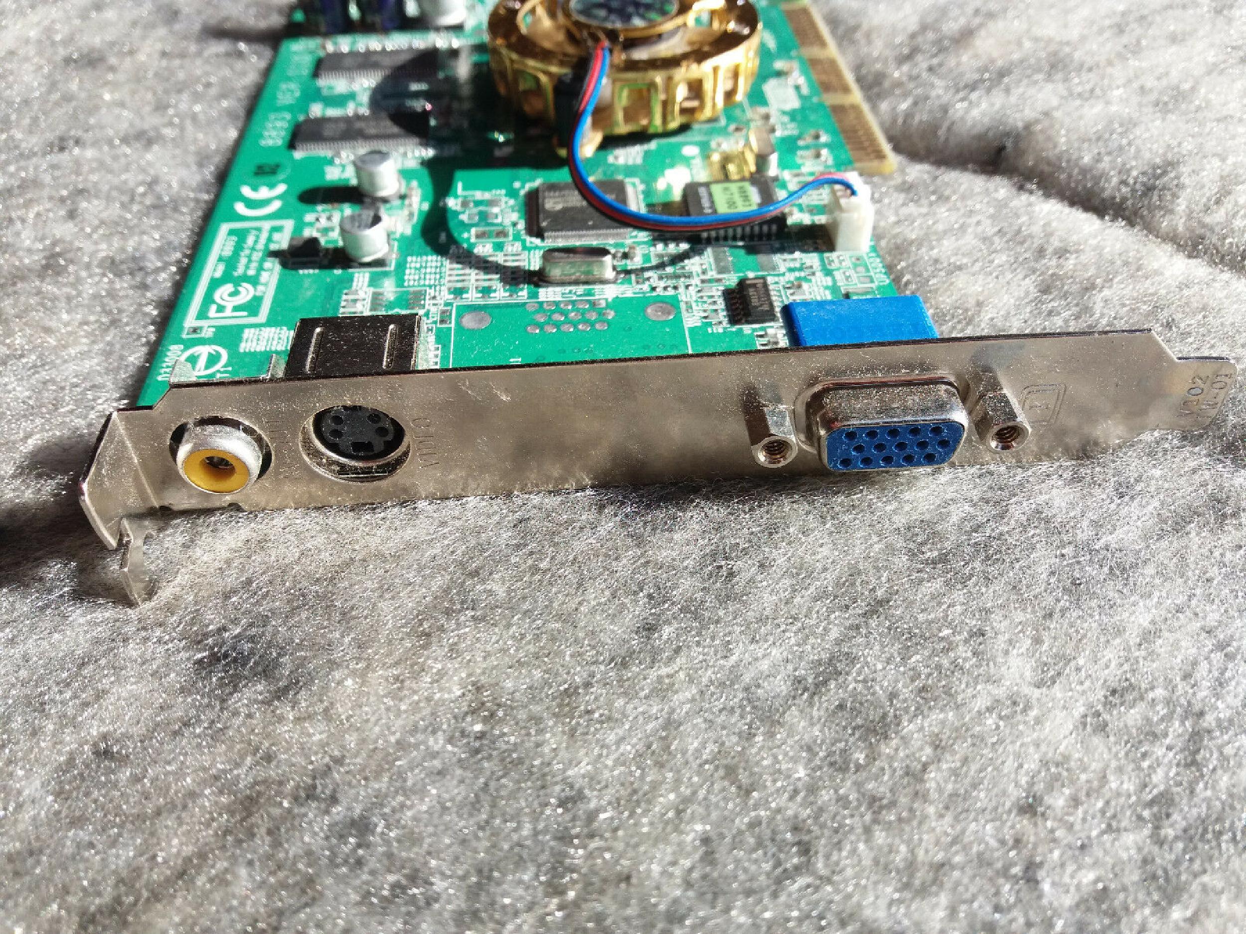 NVIDIA 8893 64MB AGP VIDEO CARD WITH VGA AV-OUT TV-OUT OUTPUTS AND AV OUT