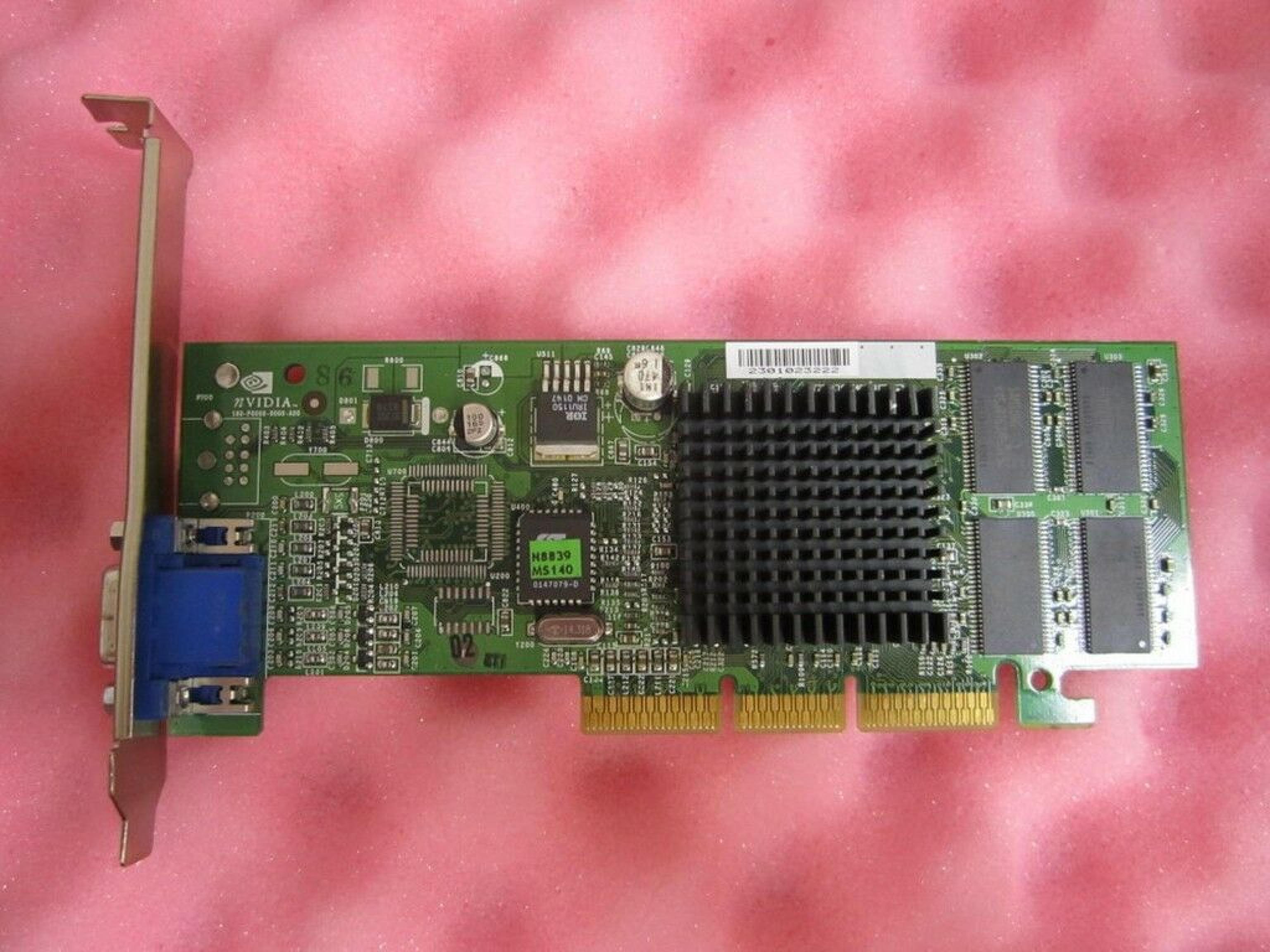 NVIDIA MX200 32MB AGP VIDEO CARD WITH VGA AND TV-OUT OUTPUTS