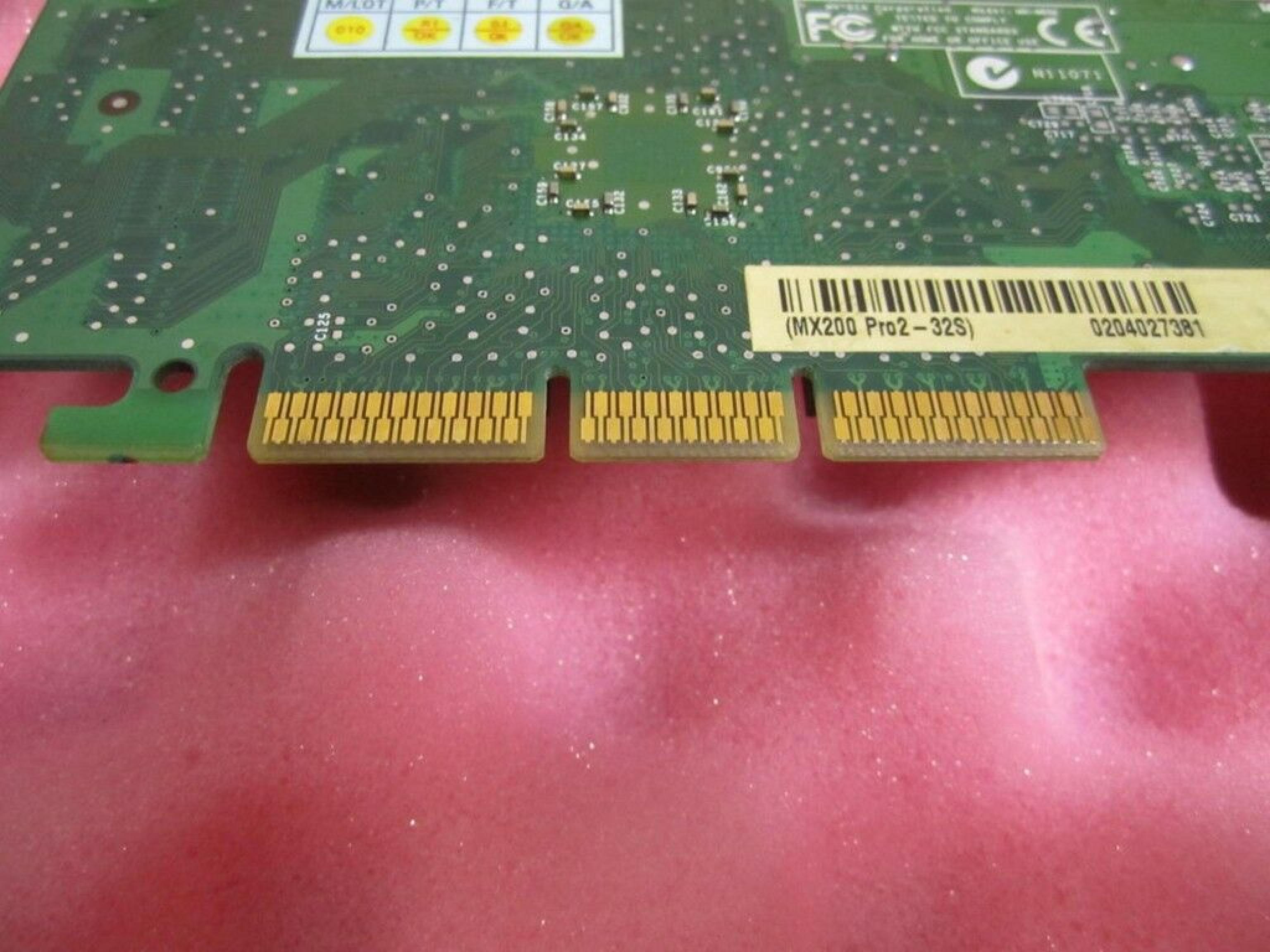 NVIDIA MX200 32MB AGP VIDEO CARD WITH VGA AND TV-OUT OUTPUTS