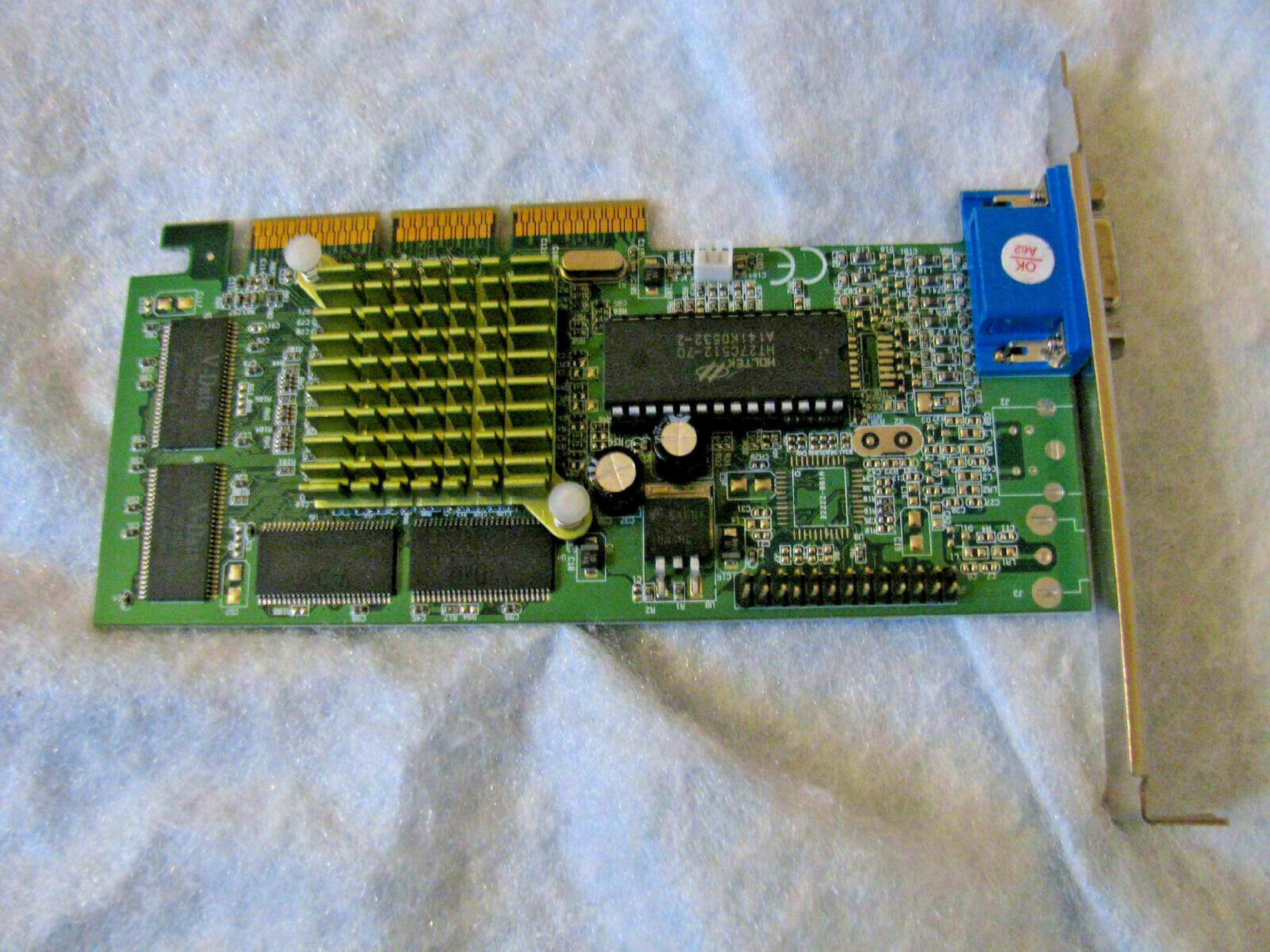 NVIDIA MX200 32MB AGP VIDEO CARD WITH VGA AND TV-OUT OUTPUTS