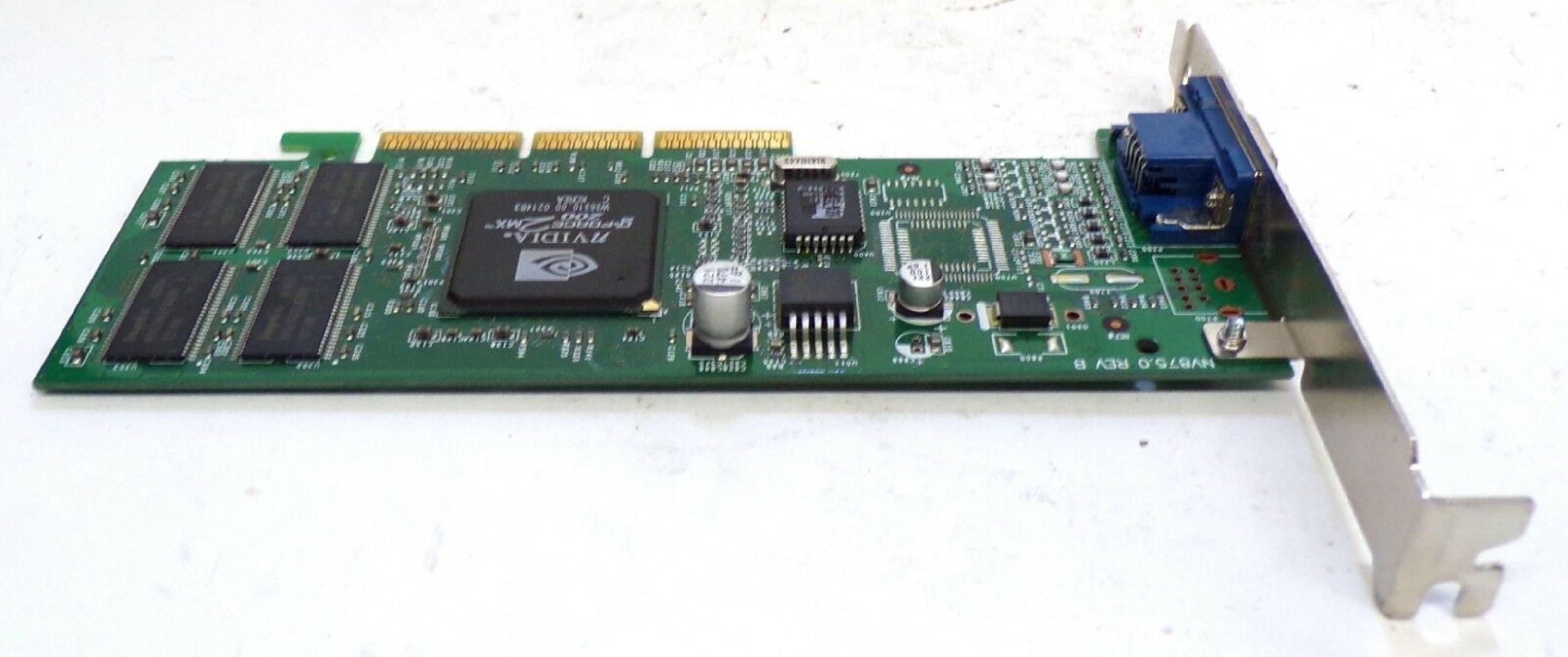 NVIDIA NV875.0 32MB AGP VIDEO CARD WITH VGA OUTPUT GFORCE2MX 200