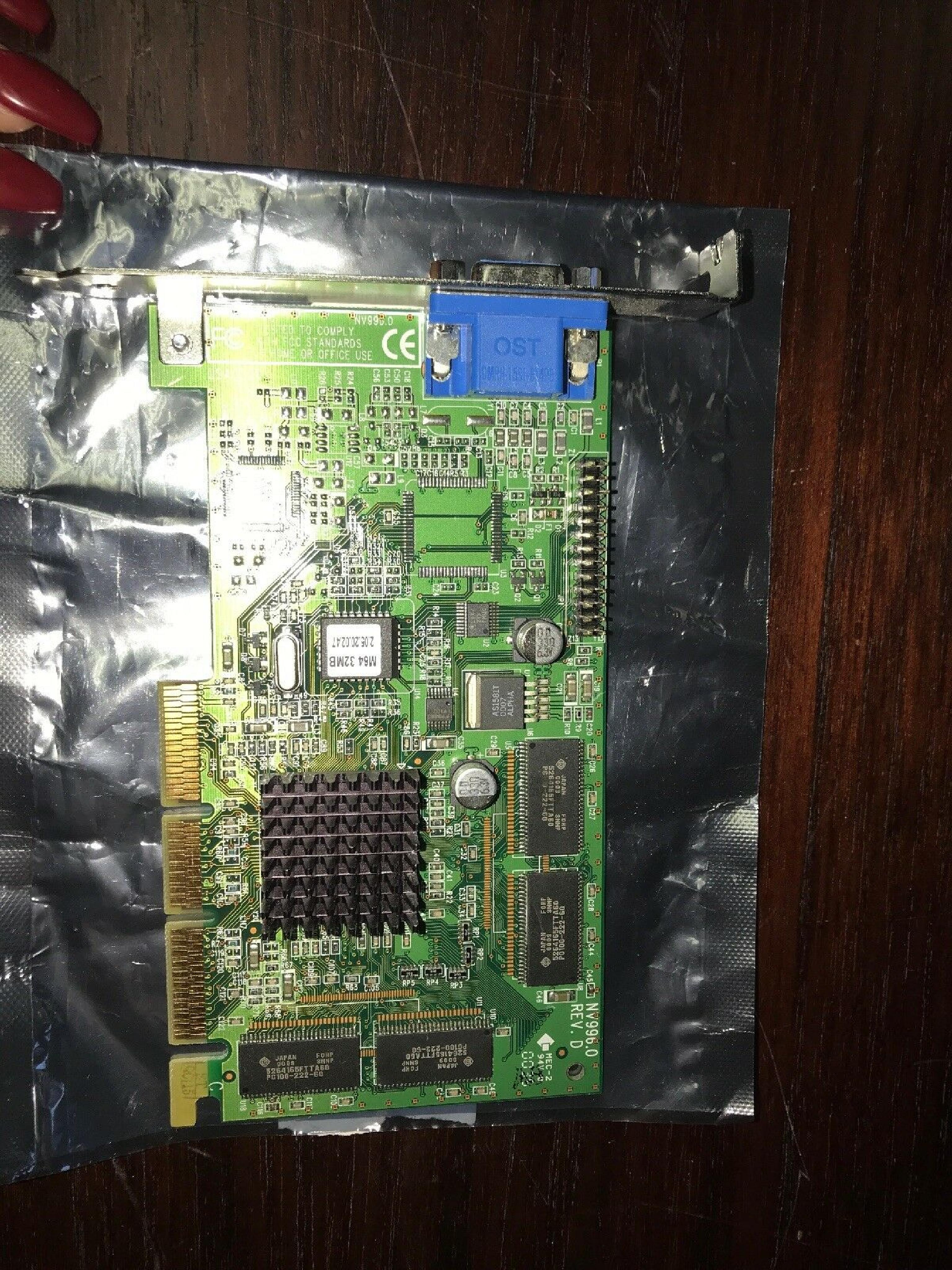 VISIONTEK / VISION TEC 6001688 32MB AGP VIDEO CARD WITH VGA OUTPUT NVIDIA RIVA TNT2