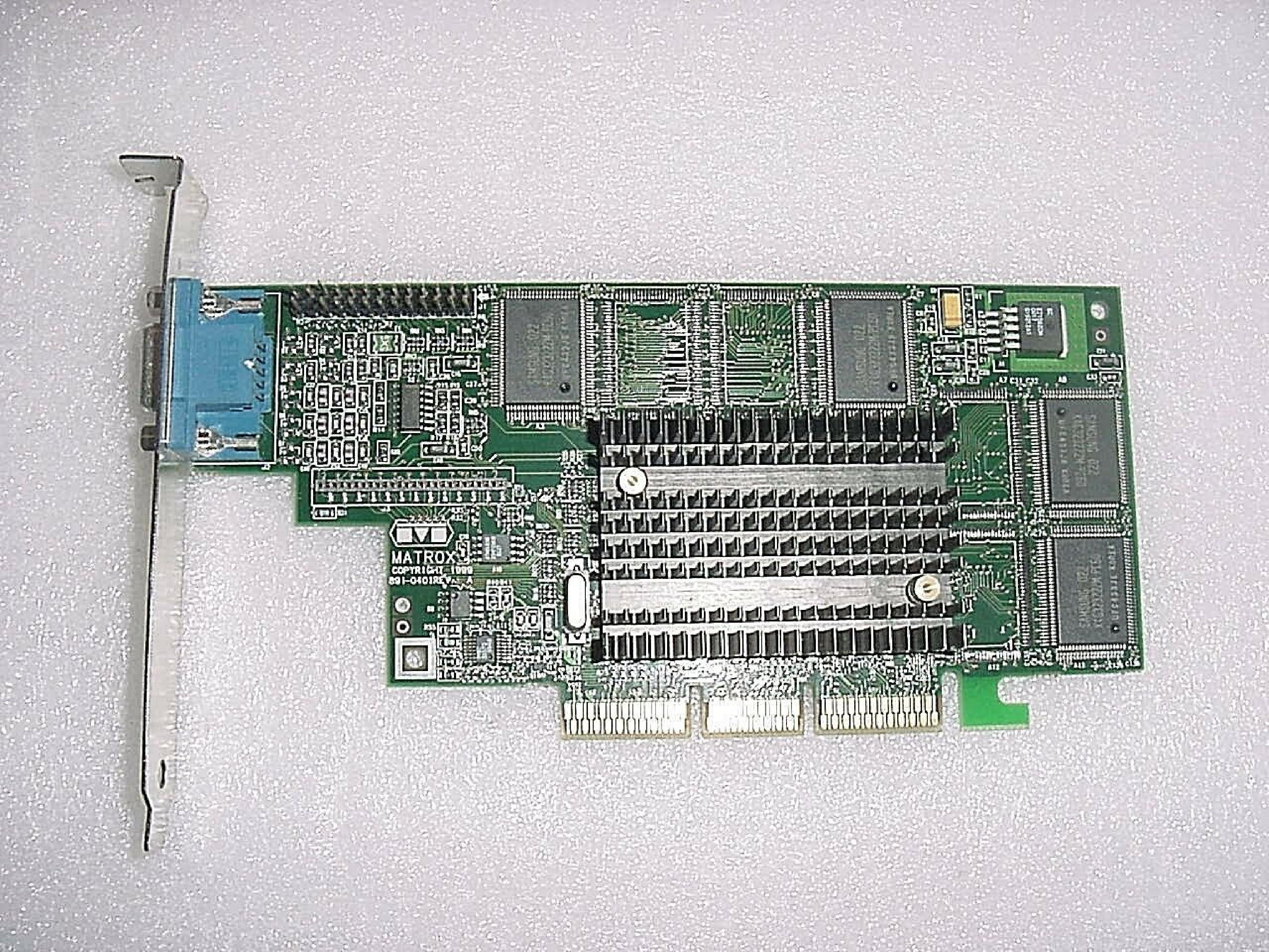 MATROX 01N2197 16MB AGP VIDEO CARD WITH VGA OUTPUT G400 MILLENNIUM AGP/ ATX BOARD