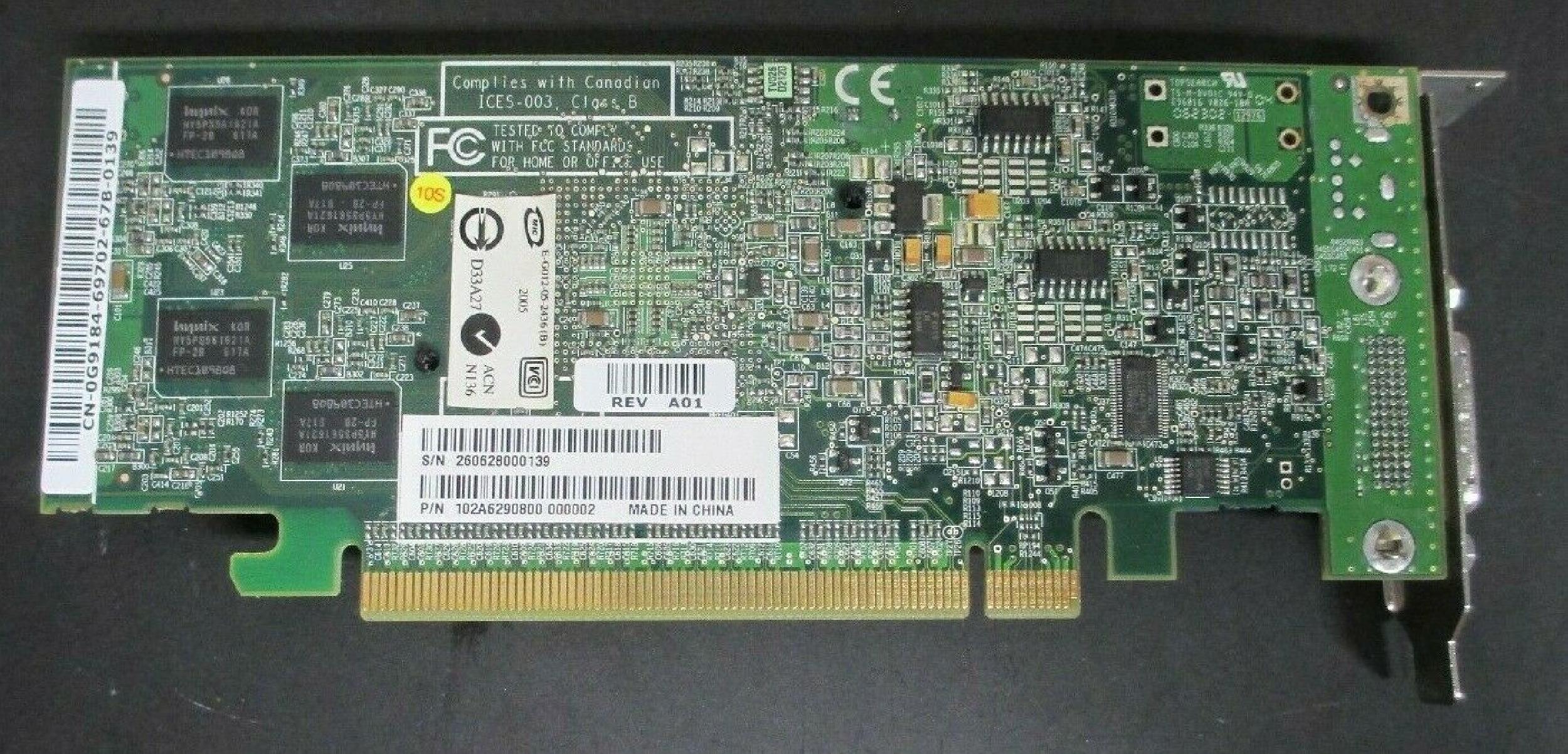 ATI 102A6290800 128MB PCI-E VIDEO CARD WITH