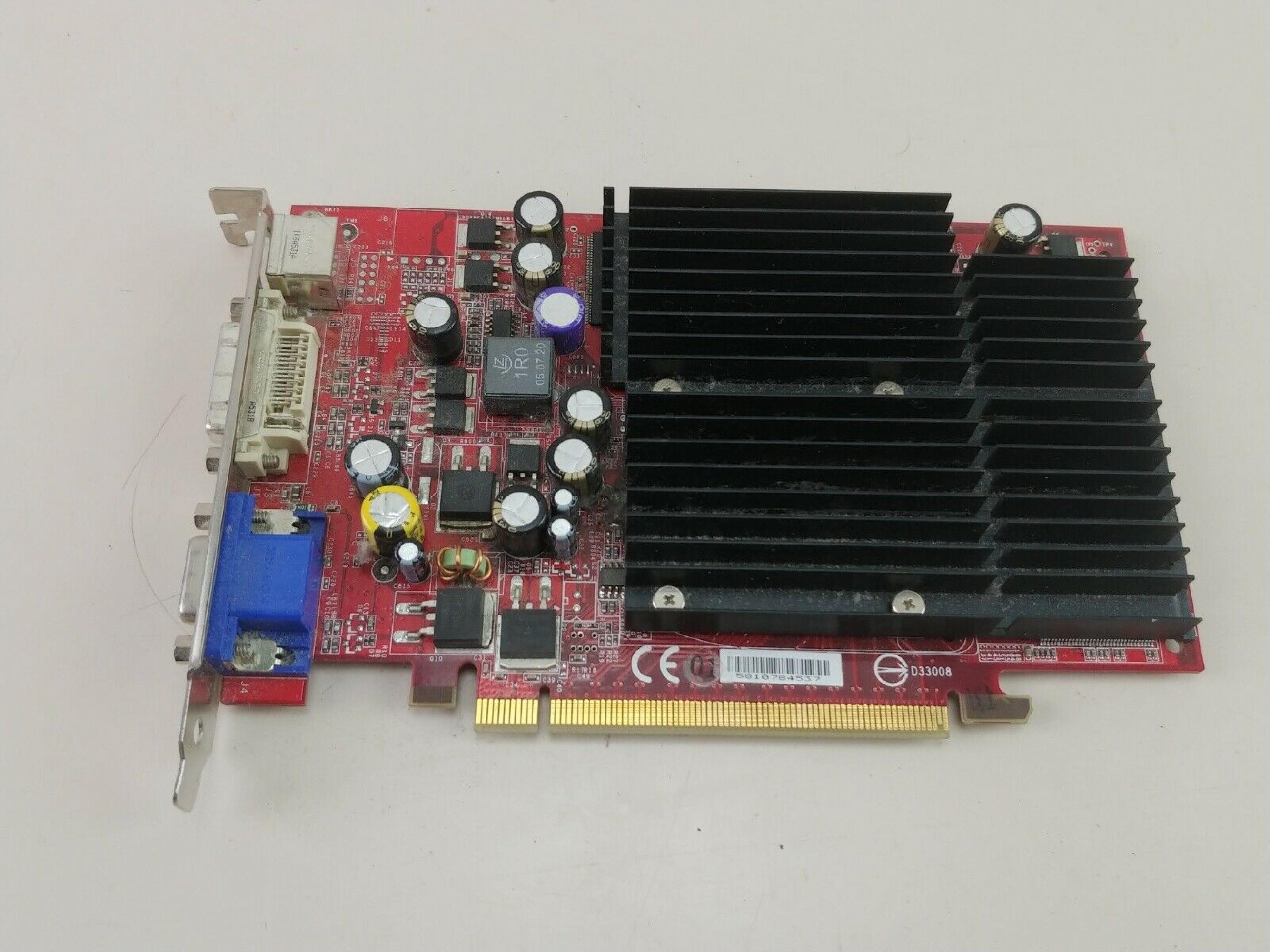 NVIDIA N6600 256MB AGP VIDEO CARD WITH VGA TV-OUT AND DVI OUTPUTS