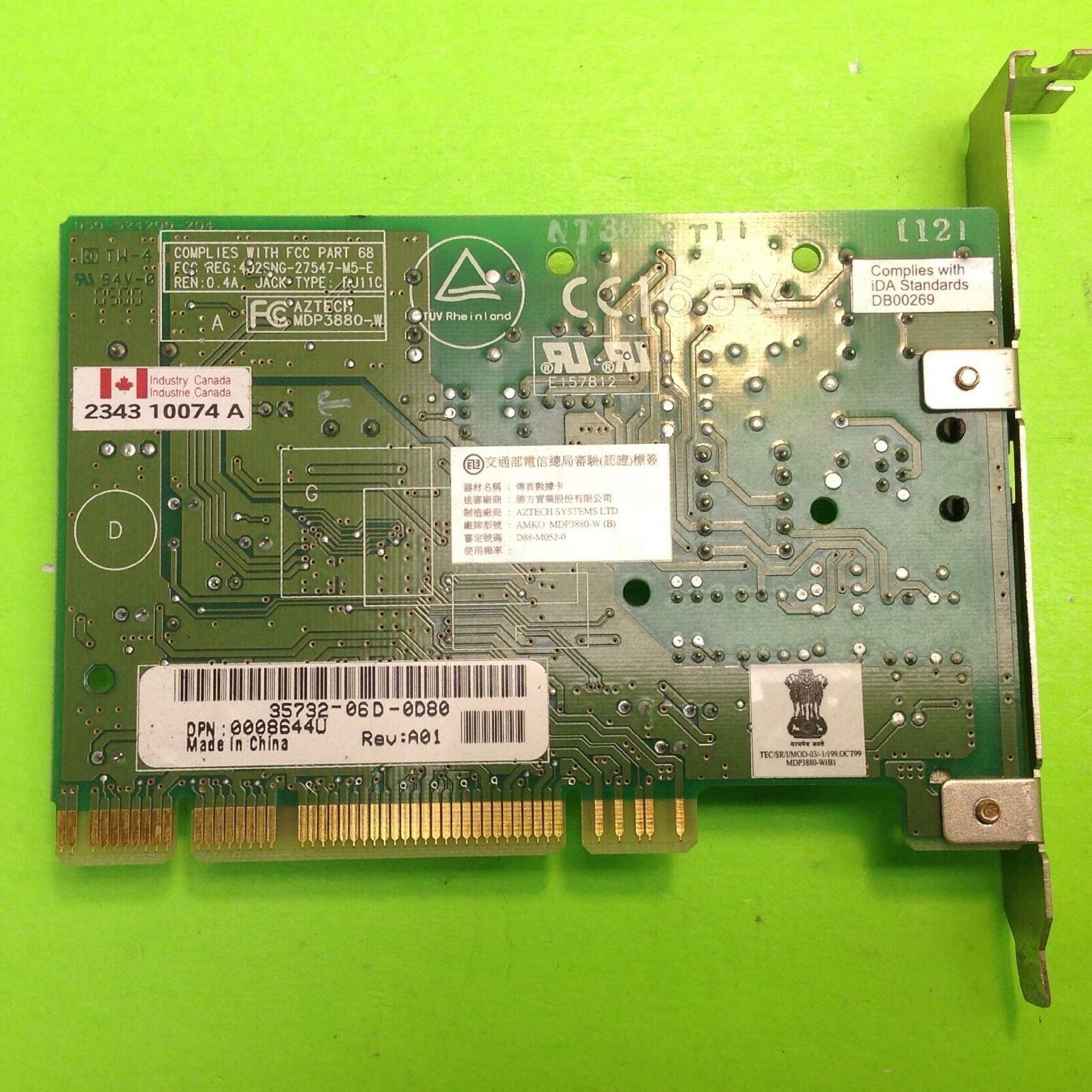 AZTECH / AZTEC MDP3880-W 56K PCI MODEM NETWORK CARD