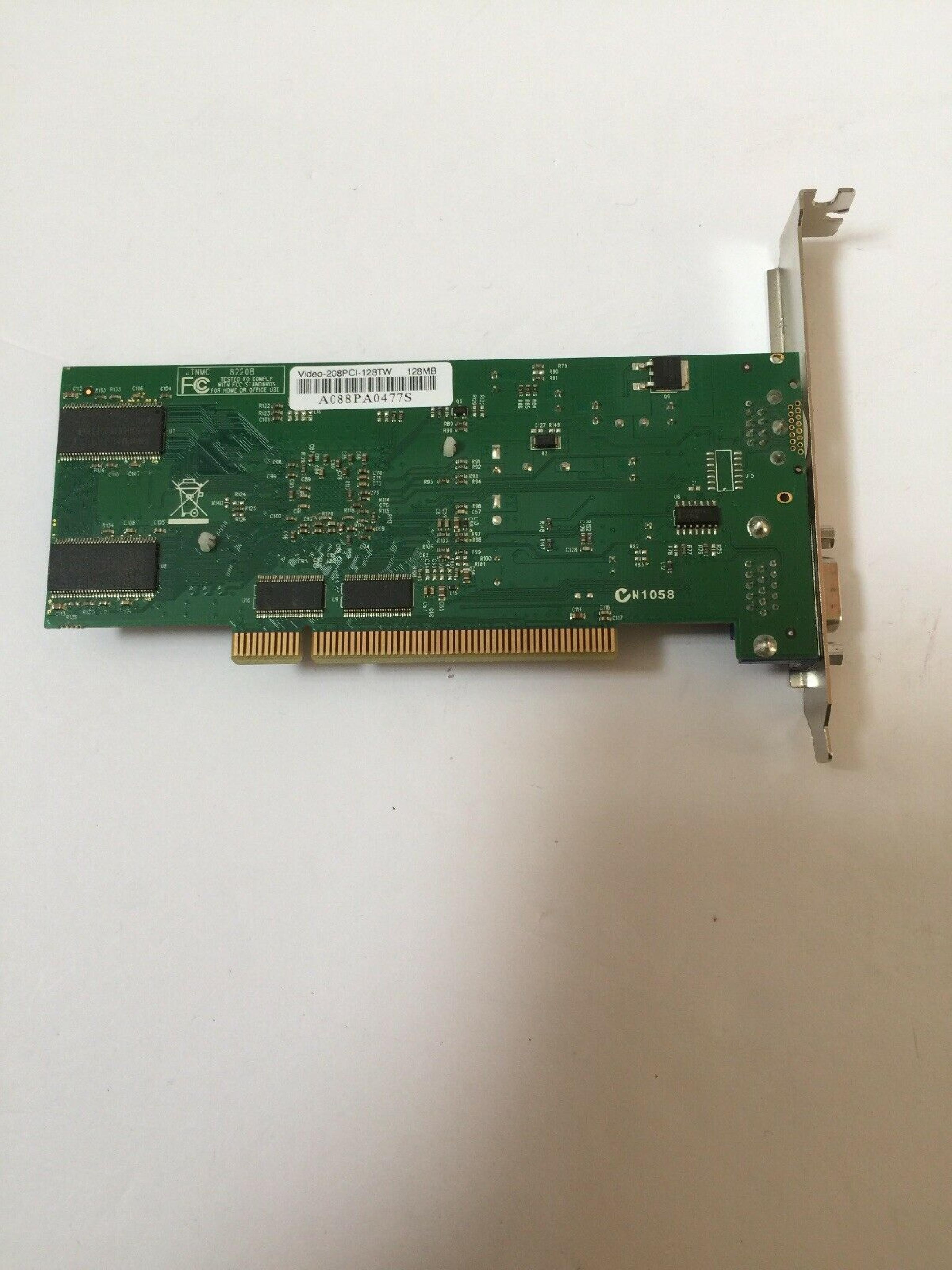 JATON VIDEO-208PCI-128TW 128MB PCI VIDEO CARD WITH VGA AND TV-OUT