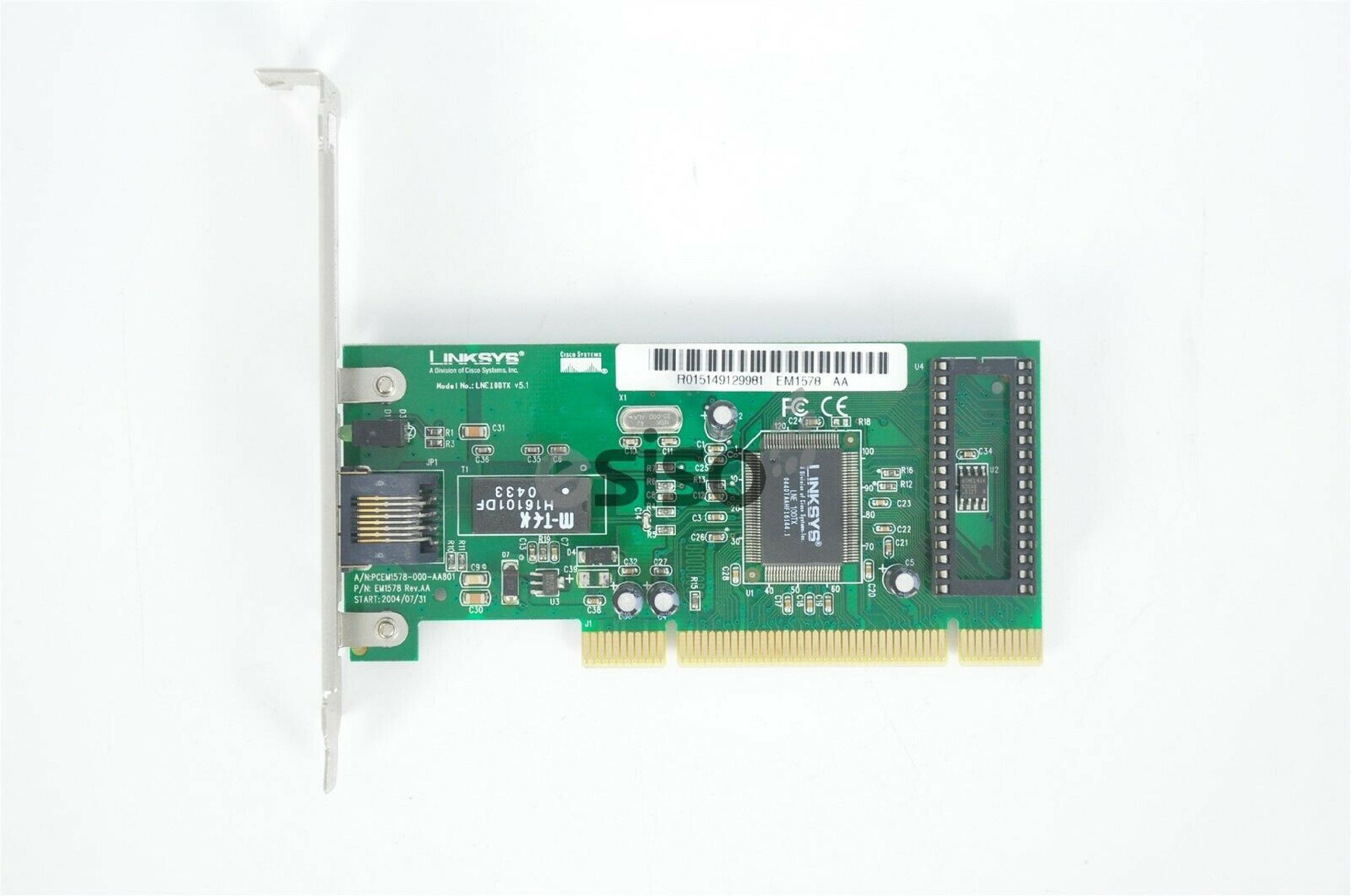 LINKSYS EM1578 PCI 10/100BASE TX LAN NETWORK CARD ETHERNET ETHERFAST 10/100