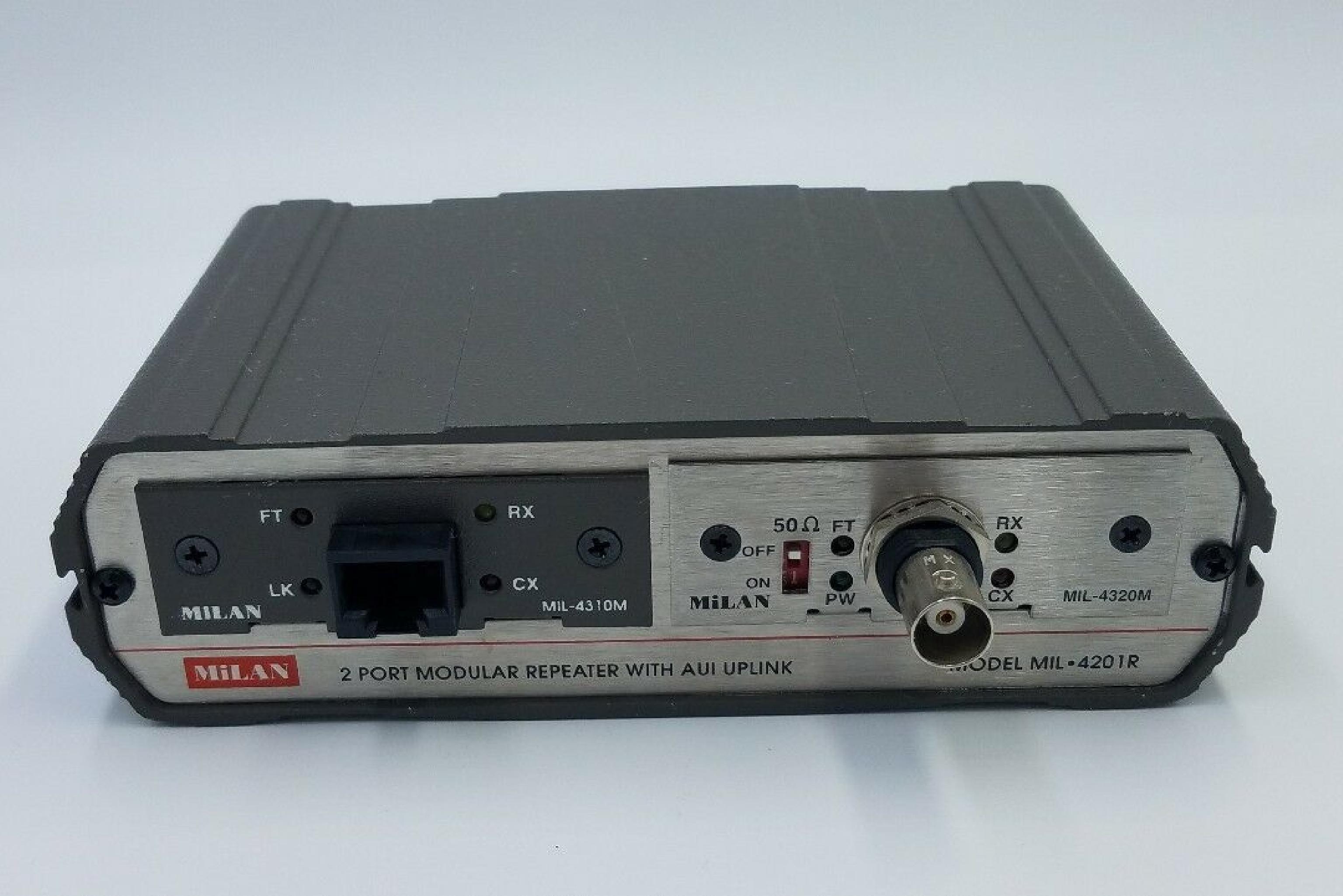 MILAN / DIGI INTERNATIONAL MIL-4201R 2 PORT MODULAR REPEATER WITH AUI UPLINK 3