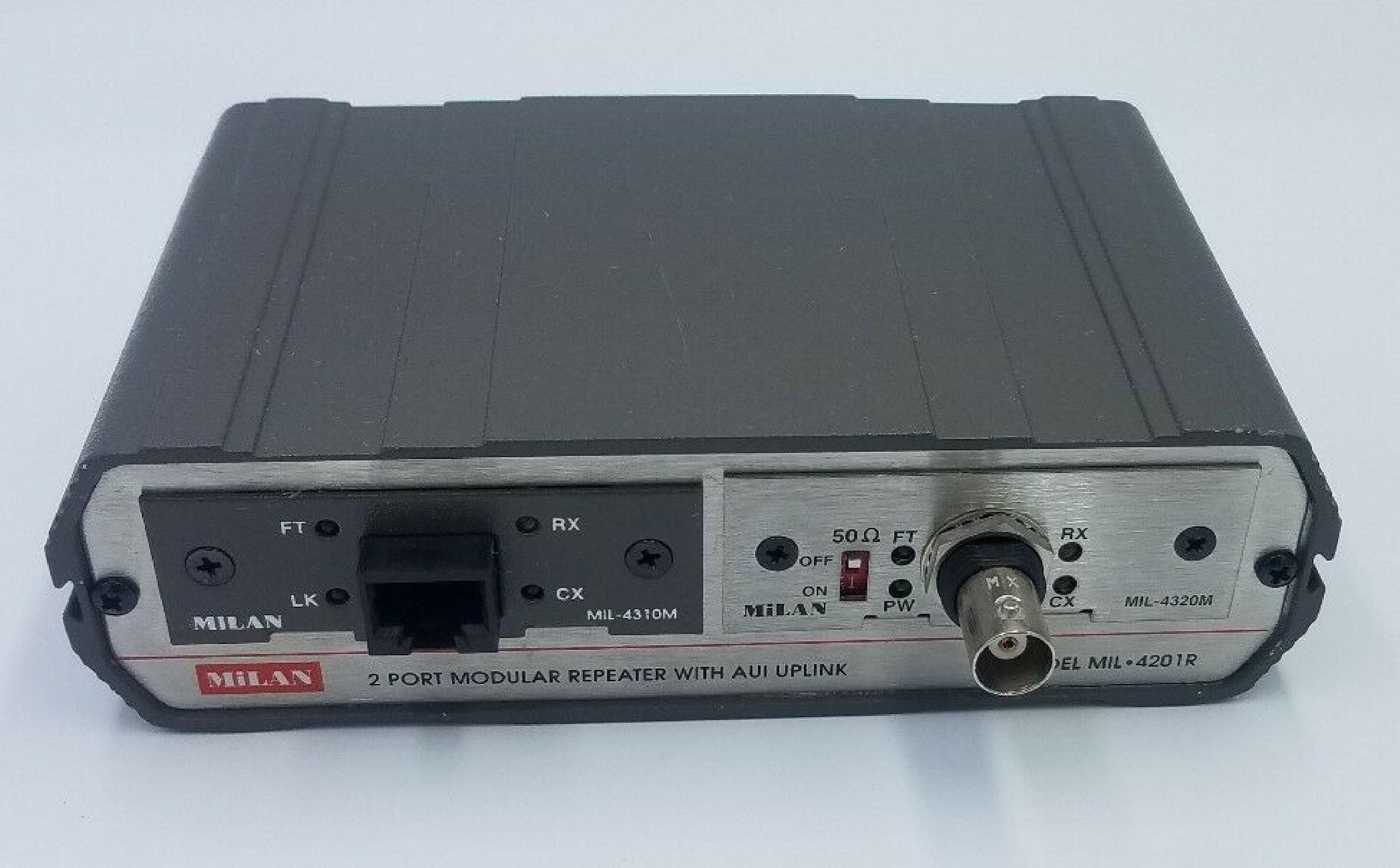 MILAN / DIGI INTERNATIONAL MIL-4201R 2 PORT MODULAR REPEATER WITH AUI UPLINK 3