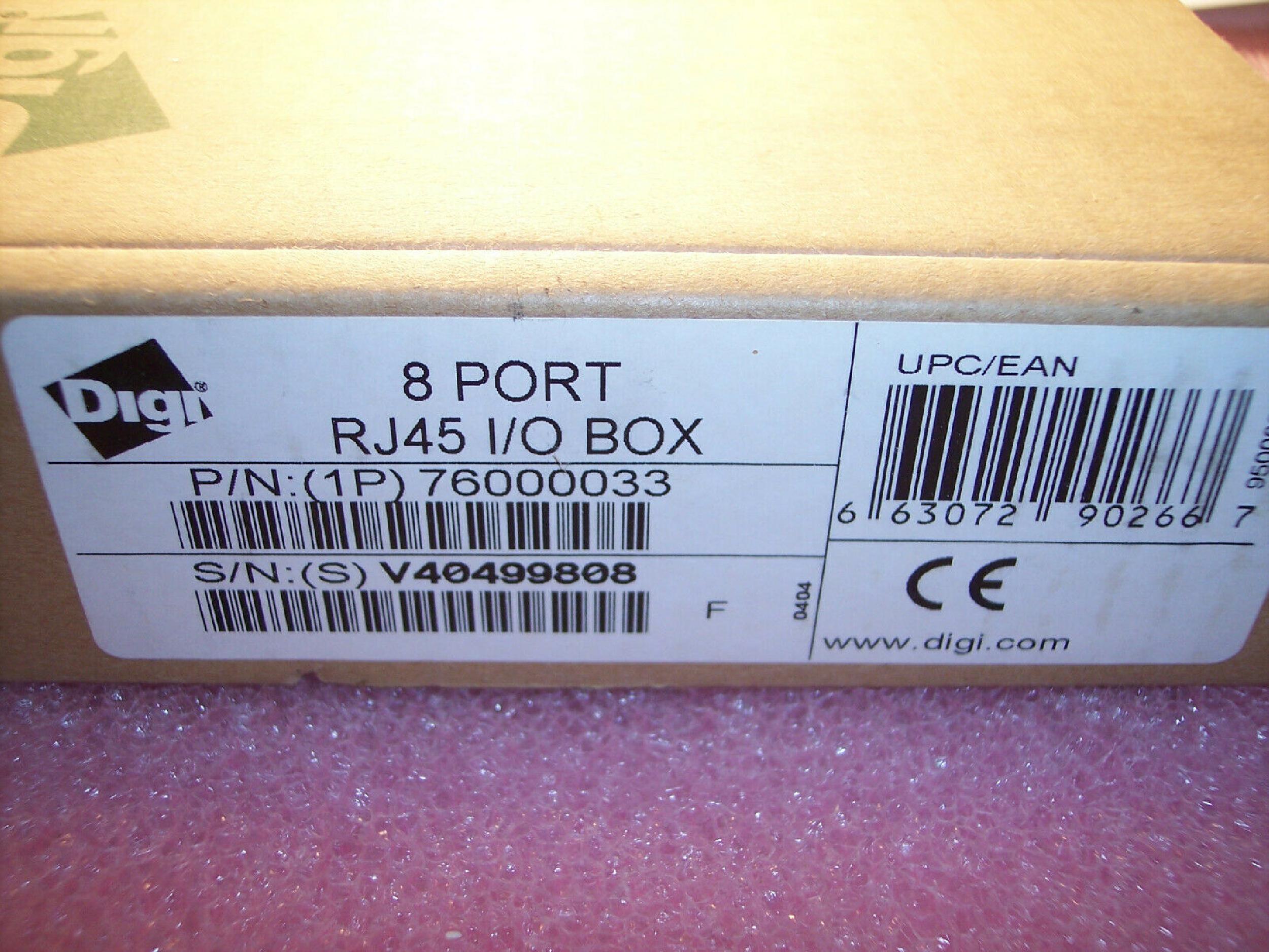 DIGI INTERNATIONAL 76000033 8 PORT RJ45 ADAPTER