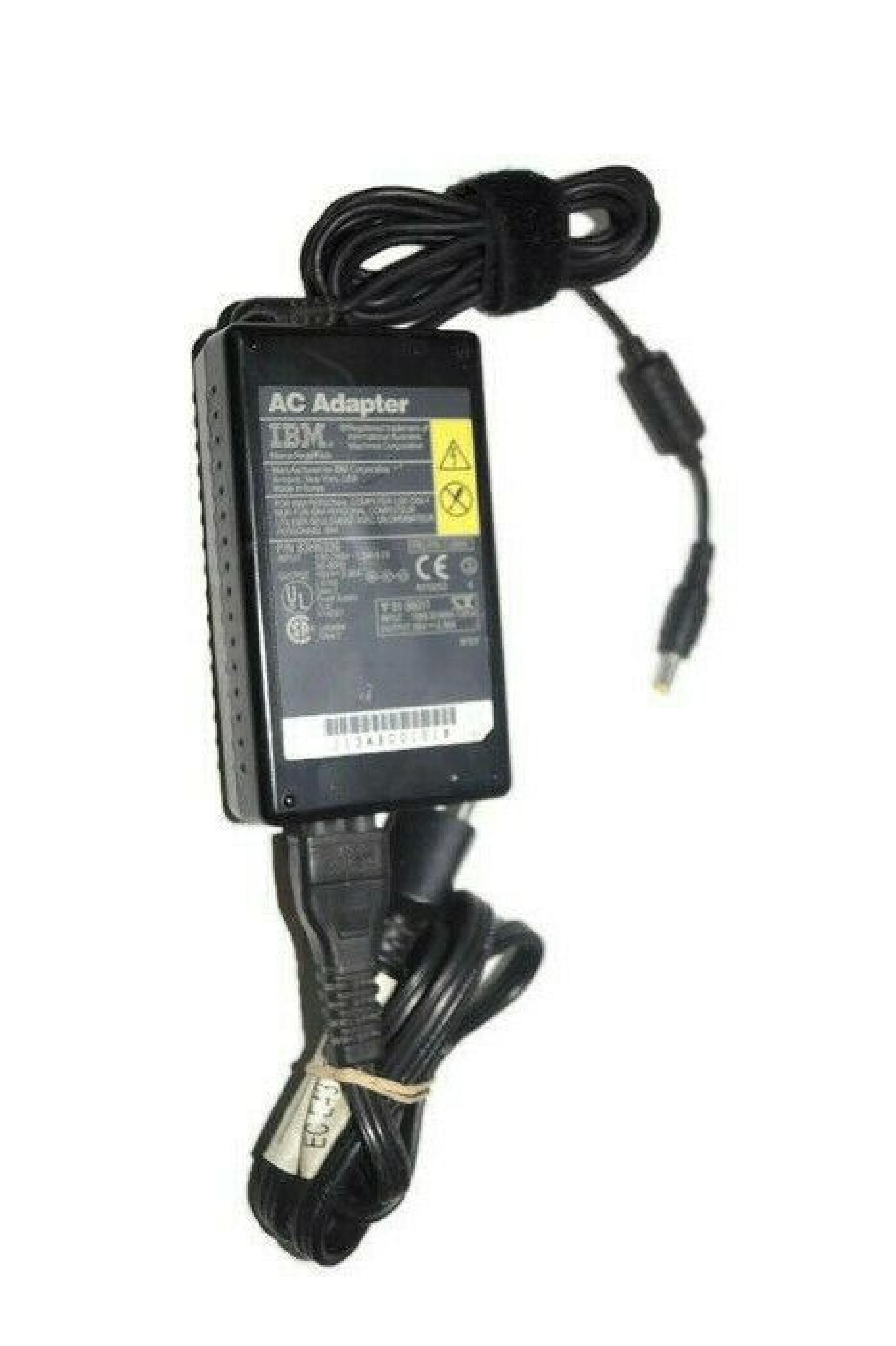 IBM 11J8956 AC ADAPTER 16VDC 3.36A, 6FT CABLE WITH BARREL CONNECTOR, OD:5.5MM, ID:2.45MM, DESKTOP STYLE, NEGATIVE OUTSIDE POLE FOR THINKPAD 380 AND 600 16V DC 3.36A CONNECTOR