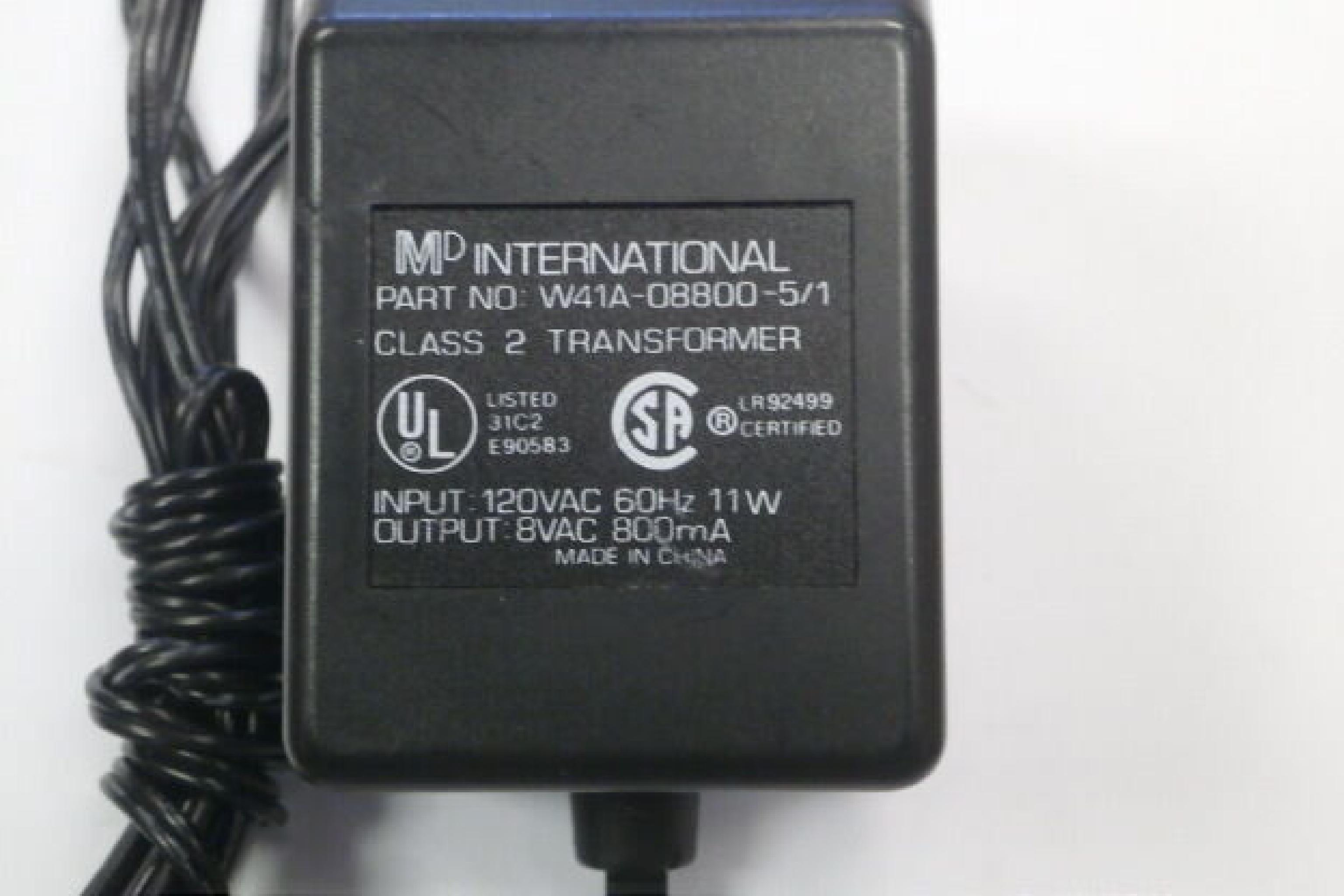 MP INTERNATIONAL W41A-08800-5/1 AC ADAPTER 8V .8A