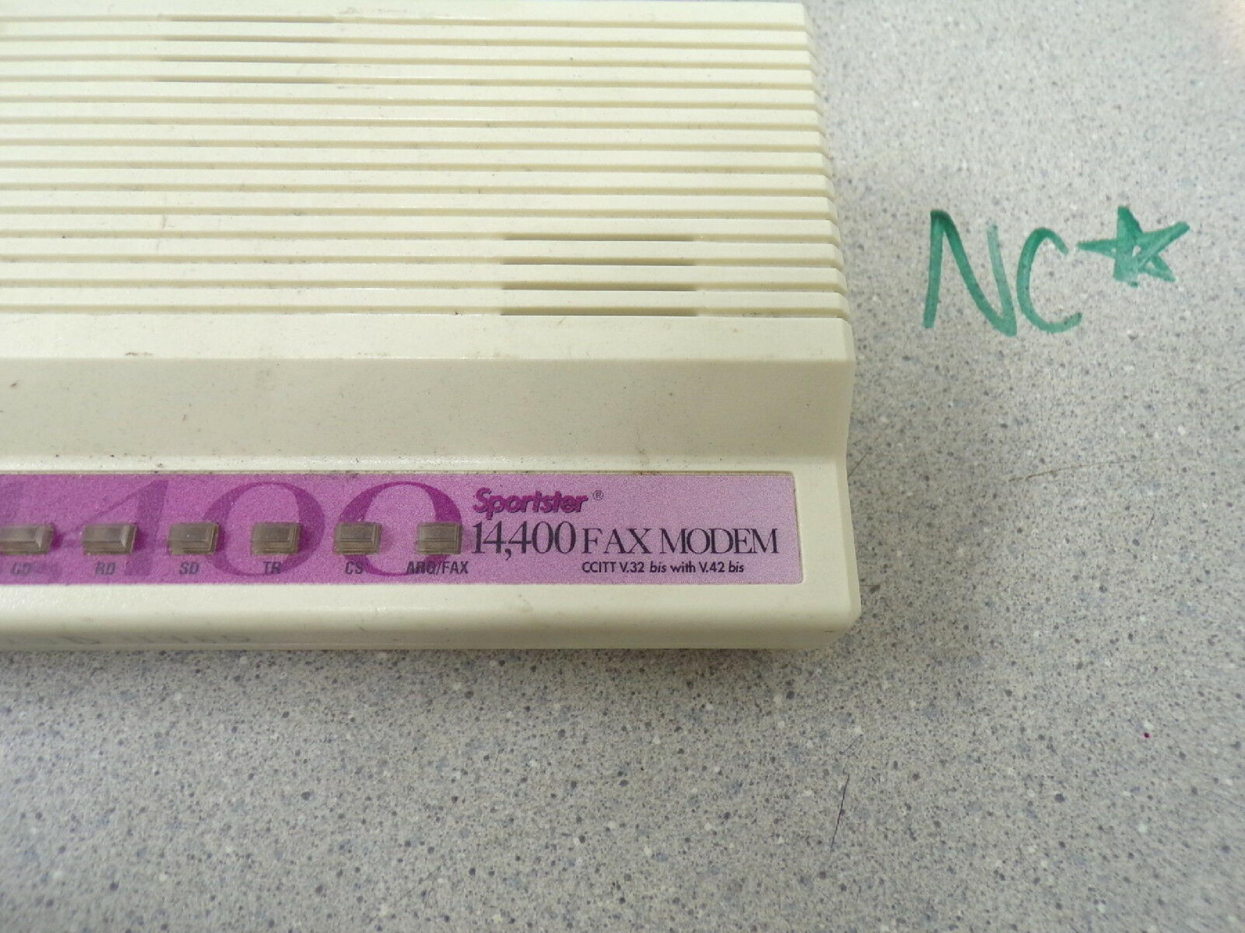 US ROBOTICS / USR CJE-0318 SPORTSTER 14,400 MODEM CCITT V.32 BIS WITH V.42 BIS EXTERNAL MODEM