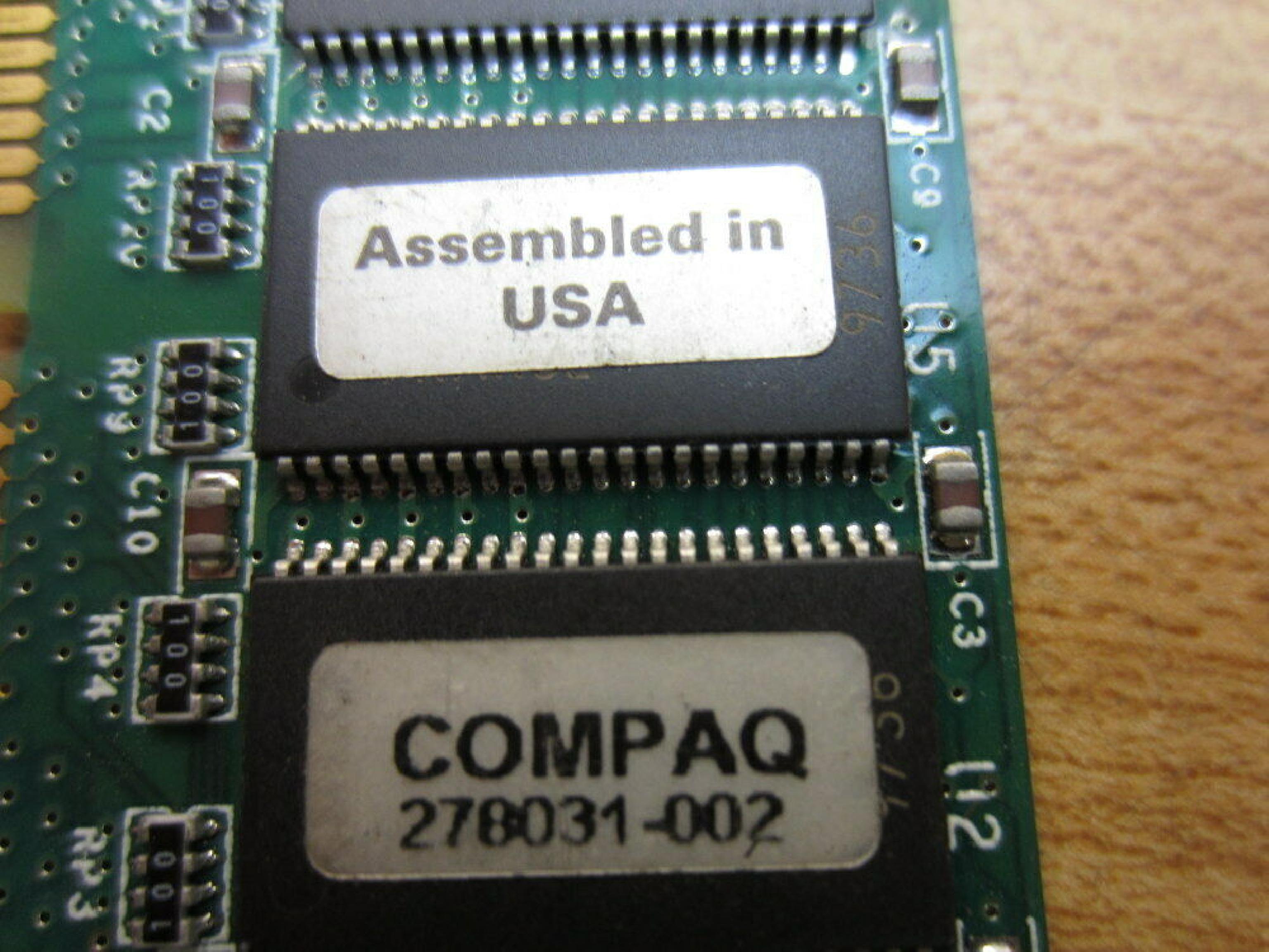 COMPAQ / HEWLETT PACKARD / HP 278031-002 32MB SDRAM DIMM 66MHZ SYSTEM BOARD