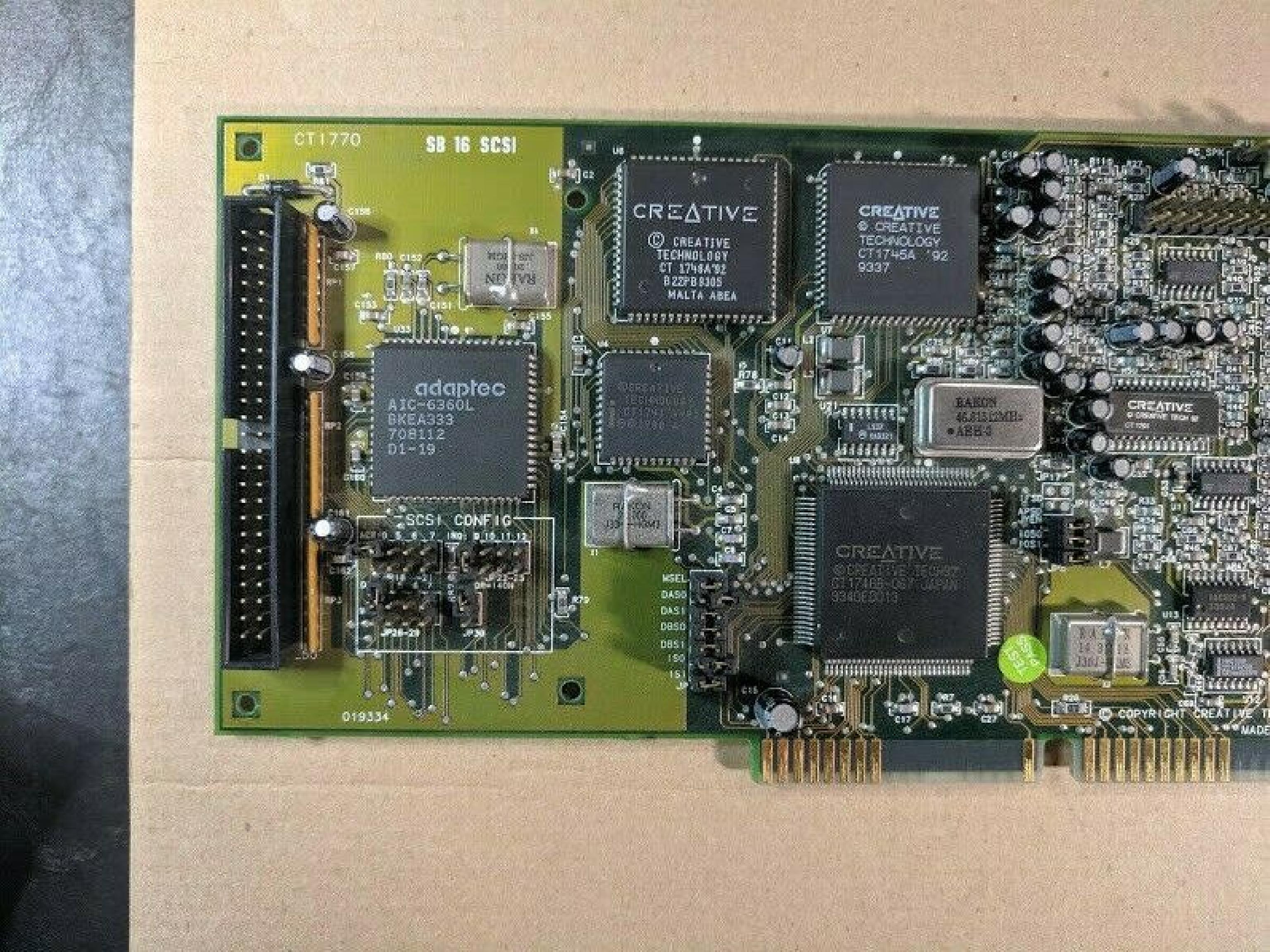 CREATIVE LABS CT1770 16BIT ISA SOUND WITH ADAPTEC SCSI BLASTER 16